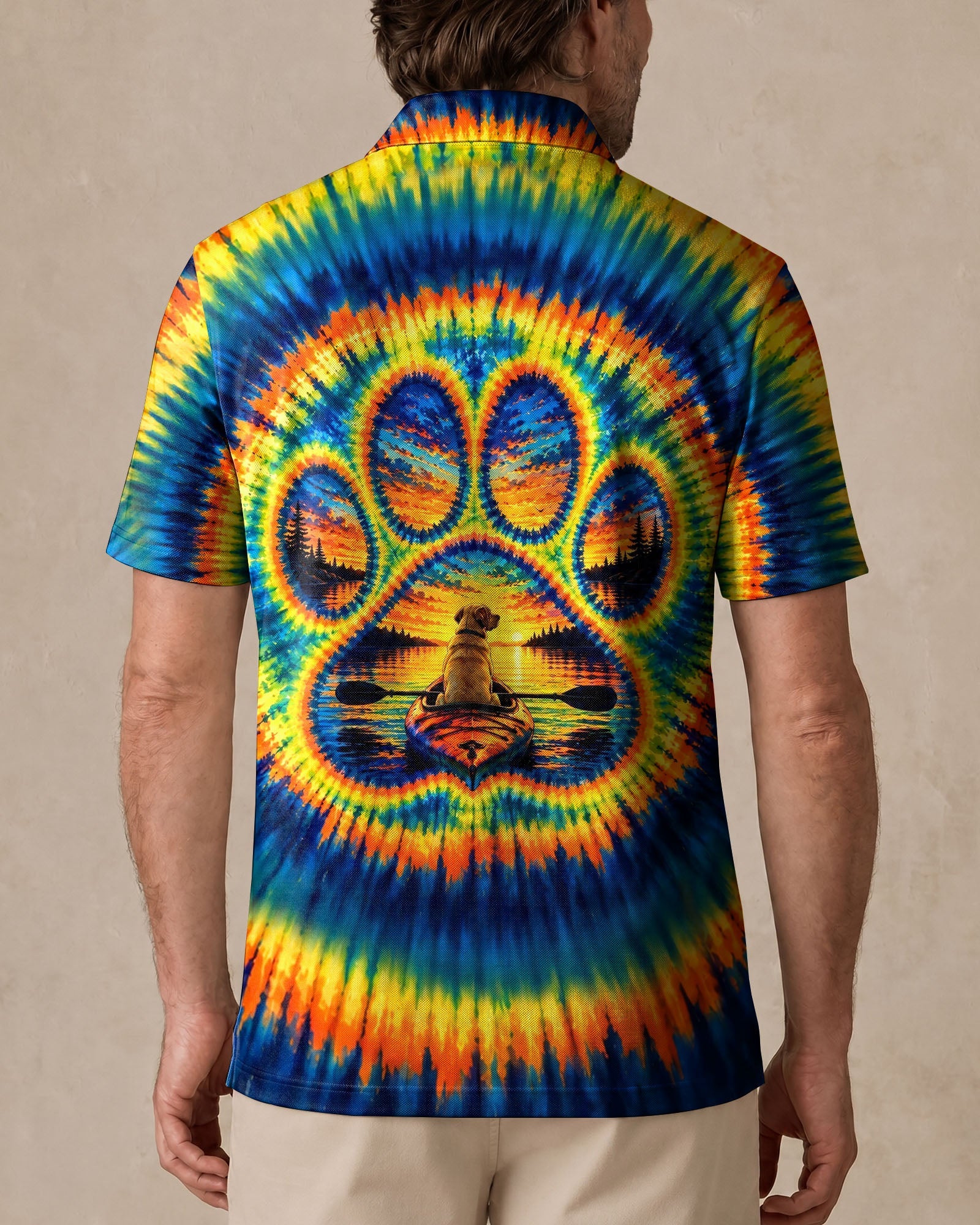 PAW PRINT DOG KAYAK BURST ALL OVER PRINT - TLHG0307262