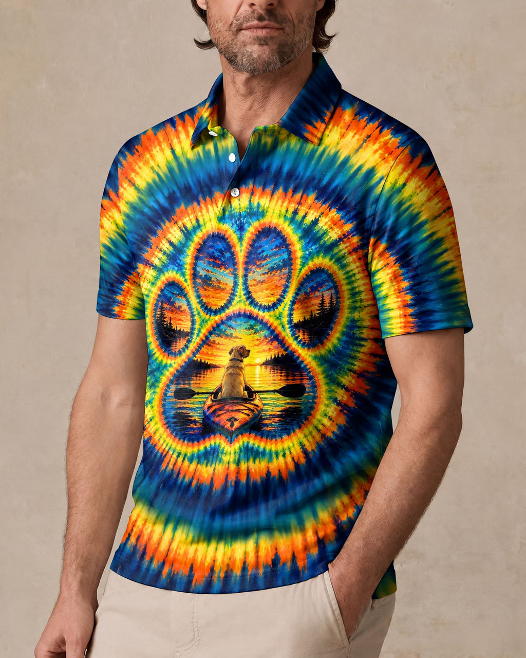 PAW PRINT DOG KAYAK BURST ALL OVER PRINT - TLHG0307262