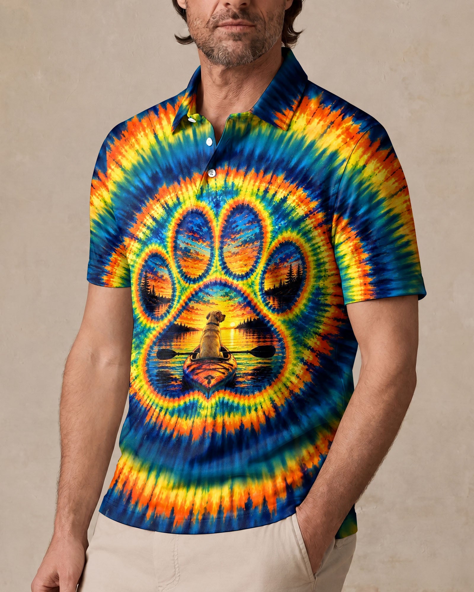 PAW PRINT DOG KAYAK BURST ALL OVER PRINT - TLHG0307262