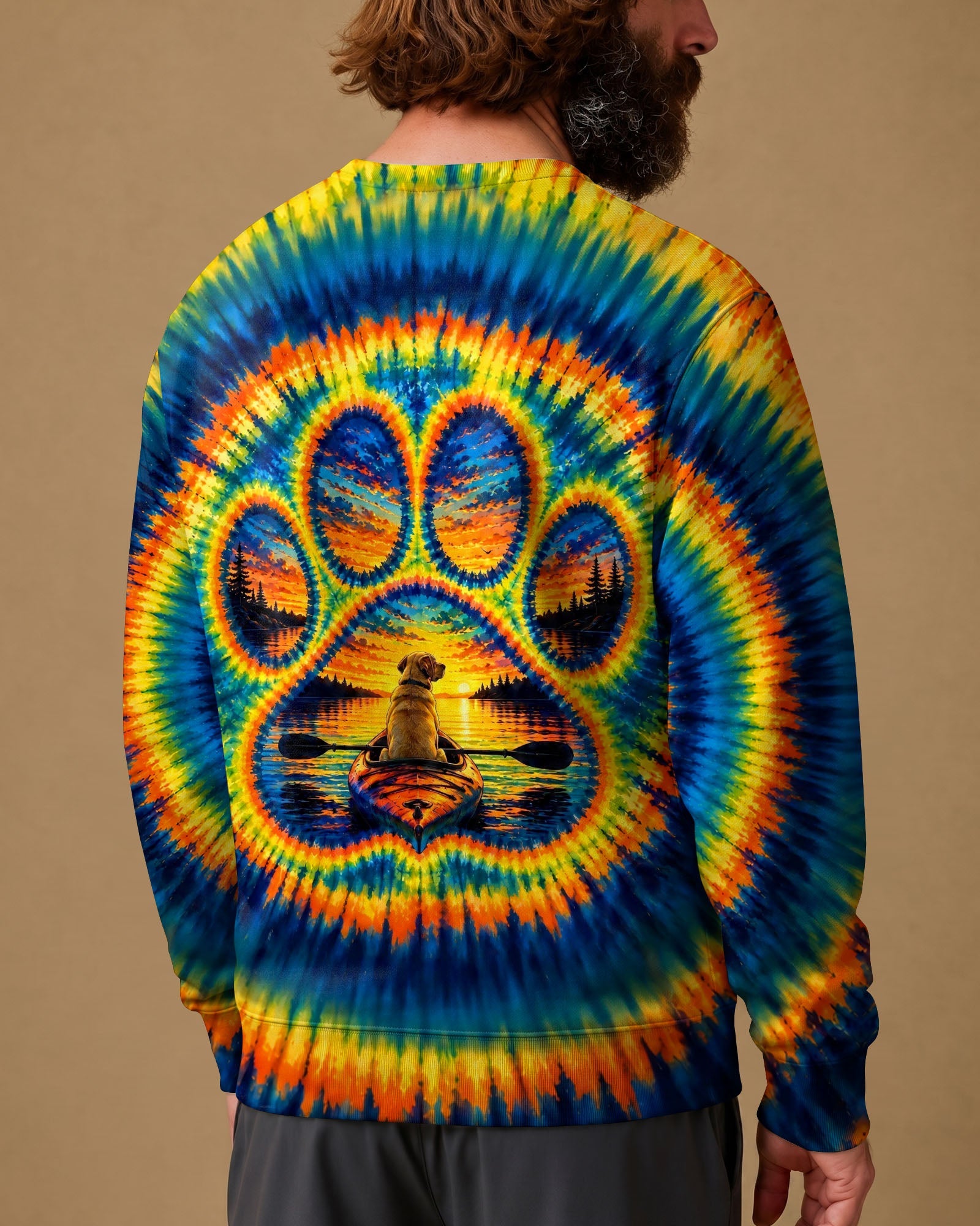 PAW PRINT DOG KAYAK BURST ALL OVER PRINT - TLHG0307262