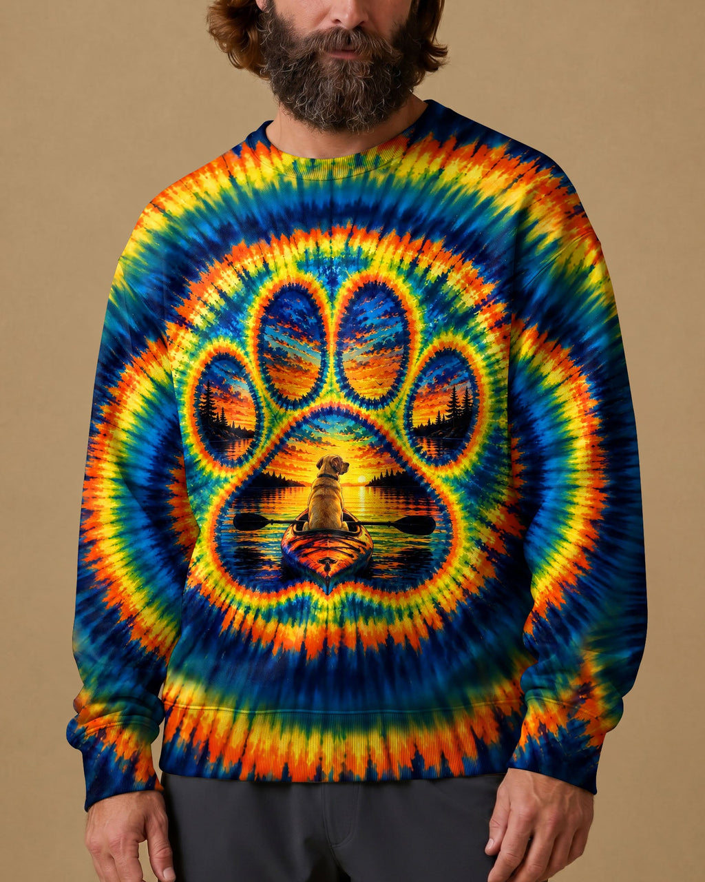 PAW PRINT DOG KAYAK BURST ALL OVER PRINT - TLHG0307262