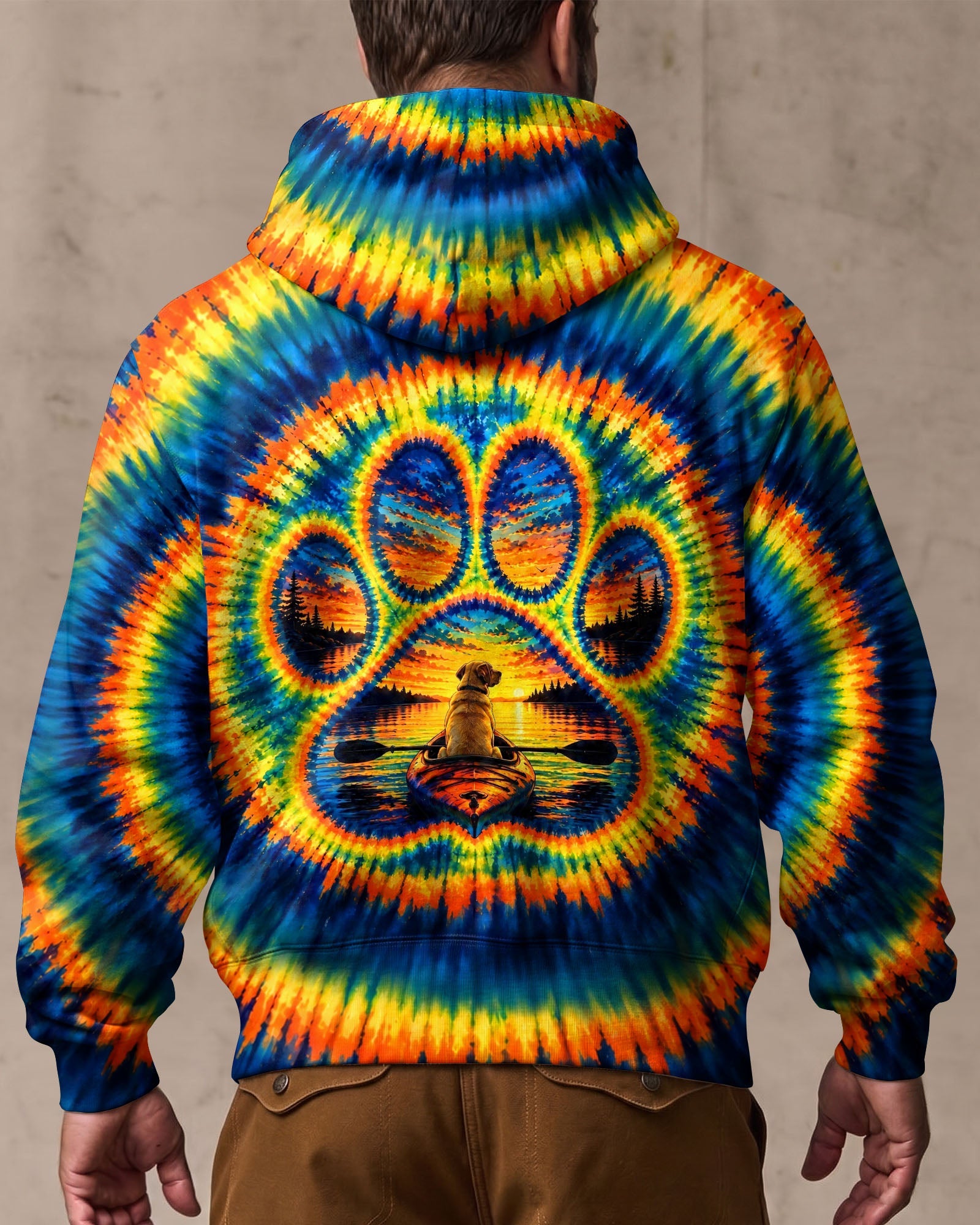 PAW PRINT DOG KAYAK BURST ALL OVER PRINT - TLHG0307262