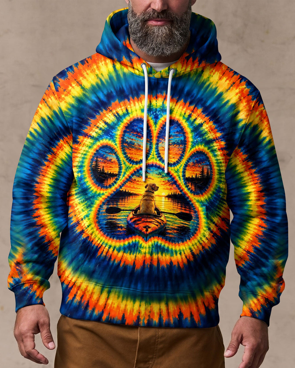PAW PRINT DOG KAYAK BURST ALL OVER PRINT - TLHG0307262