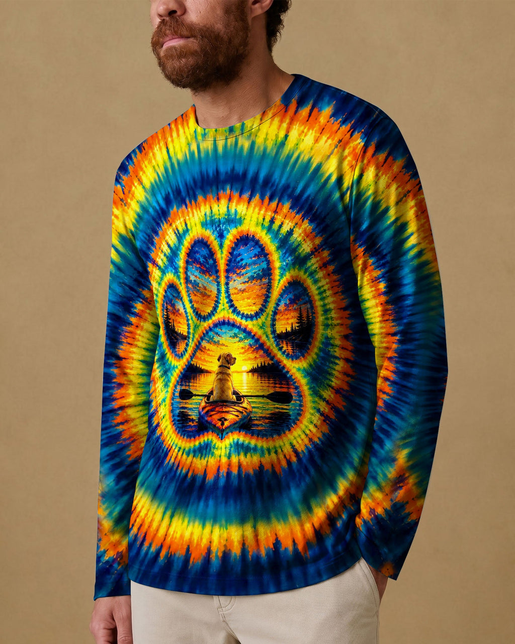 PAW PRINT DOG KAYAK BURST ALL OVER PRINT - TLHG0307262