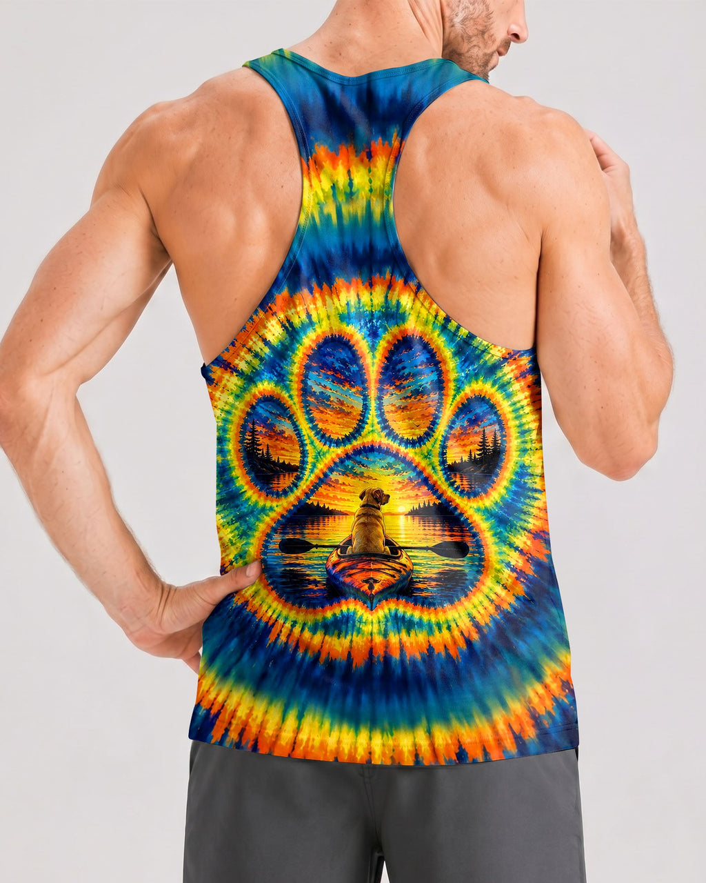 PAW PRINT DOG KAYAK BURST ALL OVER PRINT - TLHG0307262
