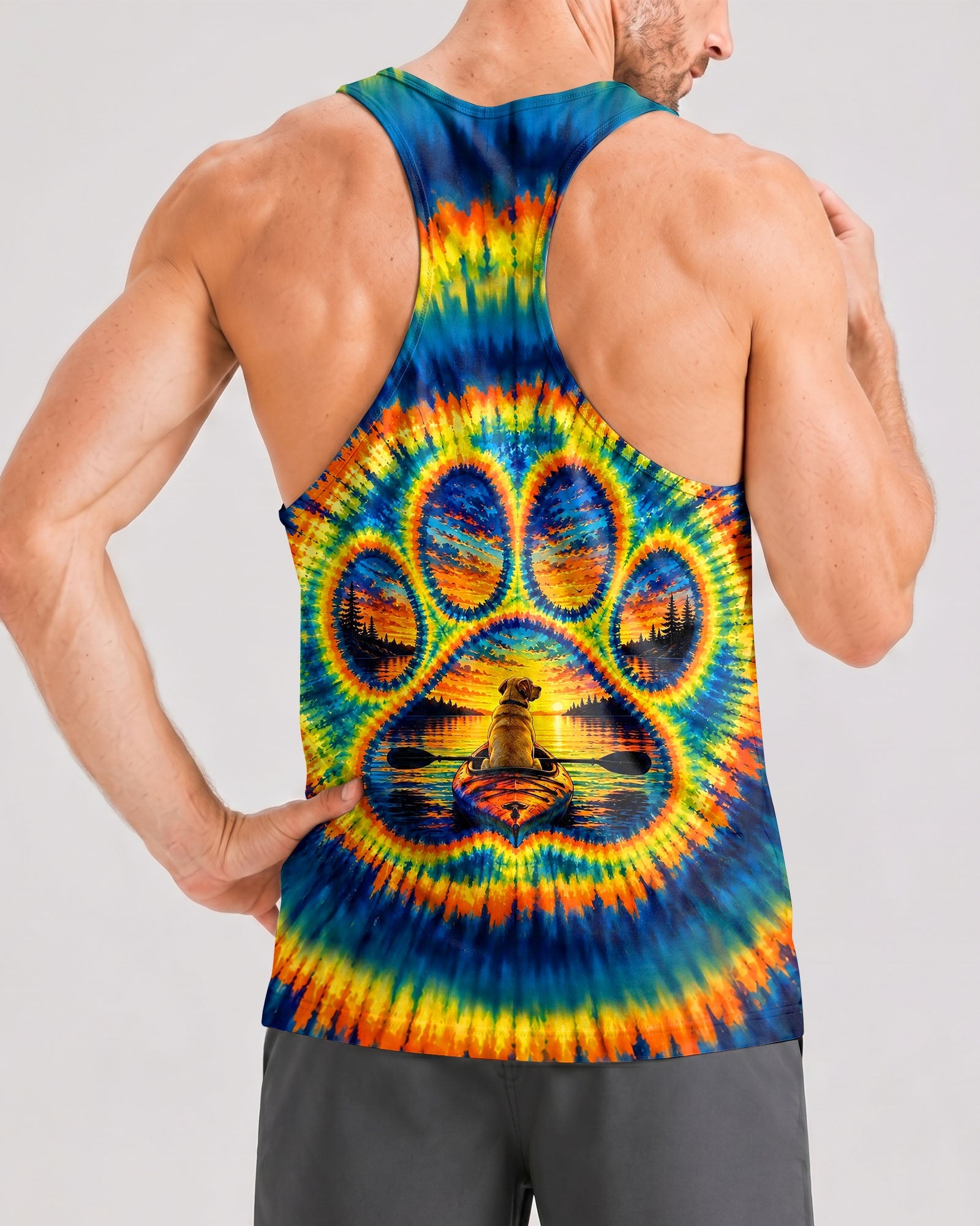 PAW PRINT DOG KAYAK BURST ALL OVER PRINT - TLHG0307262