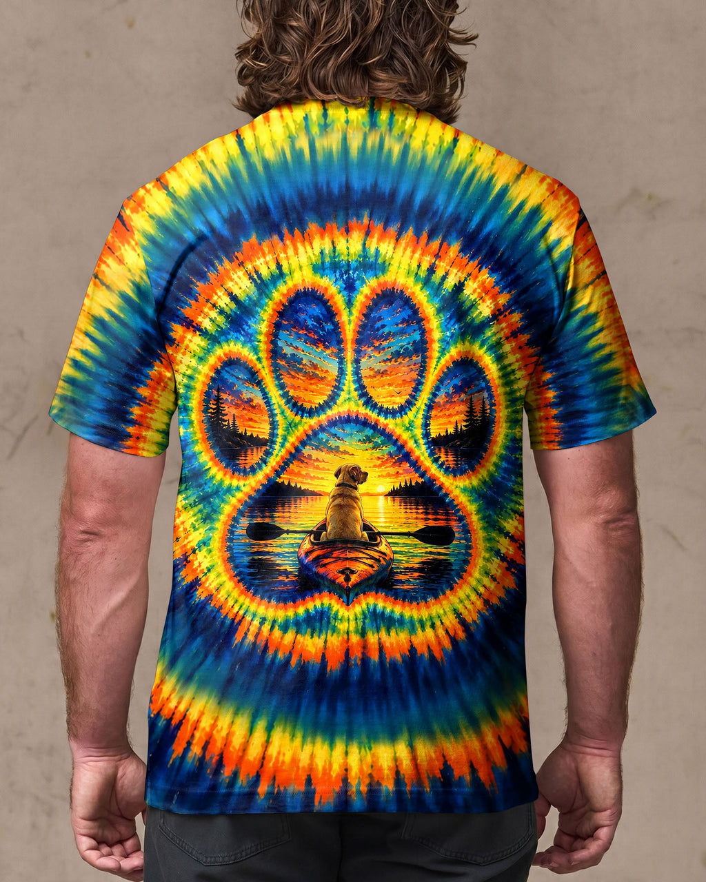 PAW PRINT DOG KAYAK BURST ALL OVER PRINT - TLHG0307262