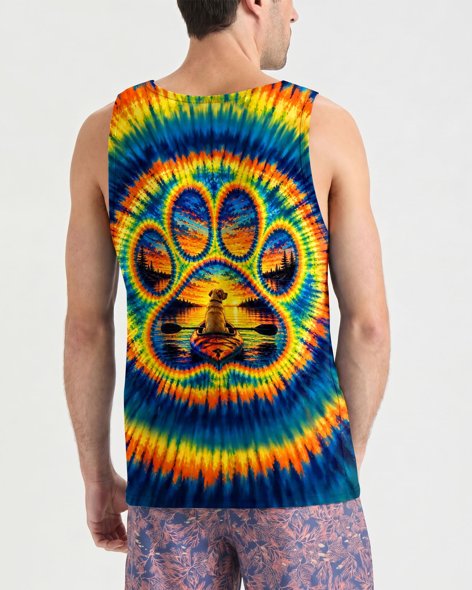 PAW PRINT DOG KAYAK BURST ALL OVER PRINT - TLHG0307262