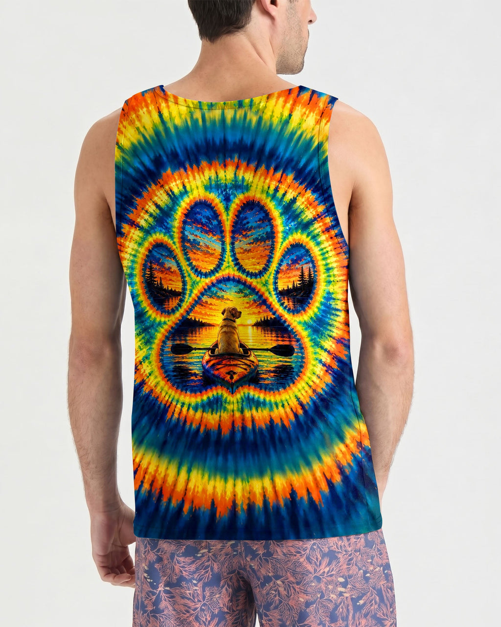 PAW PRINT DOG KAYAK BURST ALL OVER PRINT - TLHG0307262