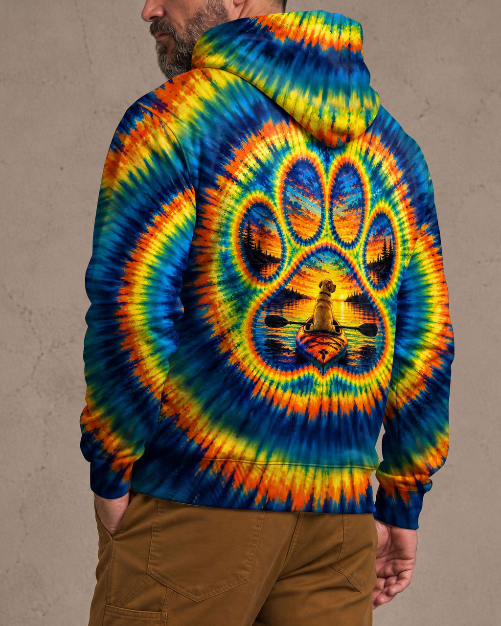 PAW PRINT DOG KAYAK BURST ALL OVER PRINT - TLHG0307262