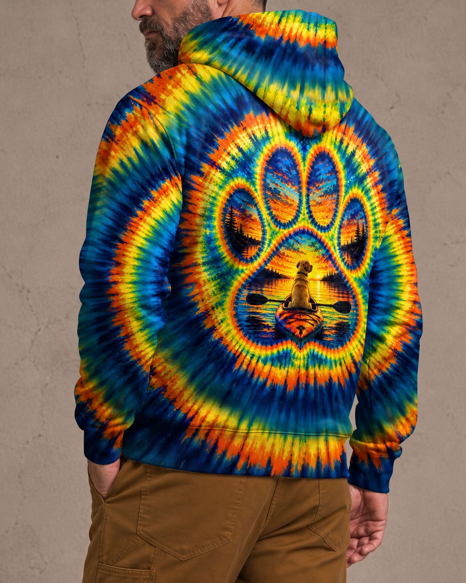 PAW PRINT DOG KAYAK BURST ALL OVER PRINT - TLHG0307262