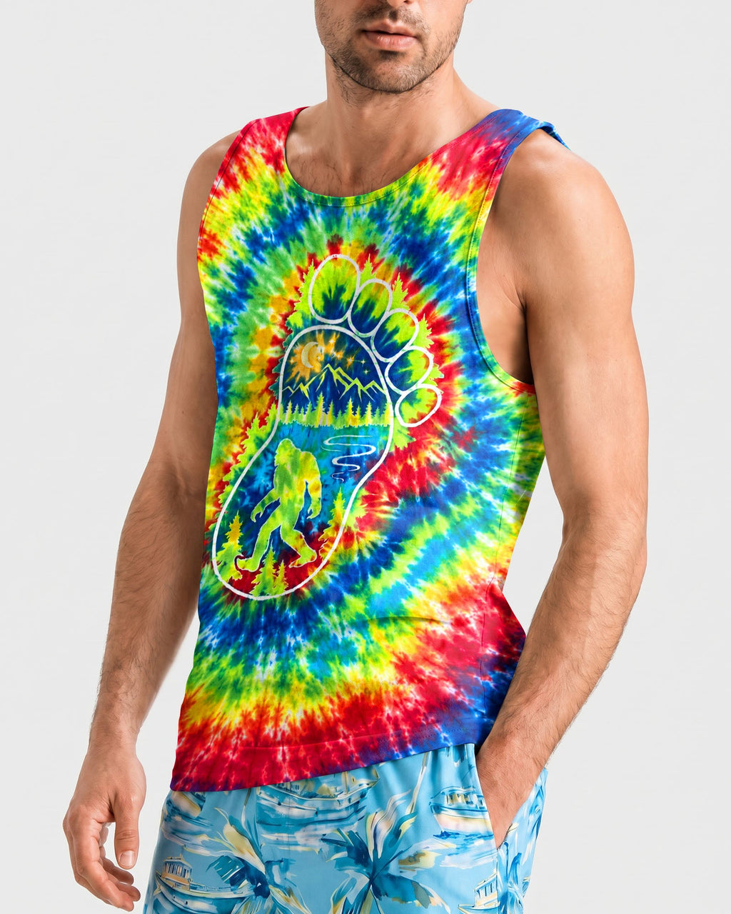 BIGFOOT FOOTPRINT BURST ALL OVER PRINT - TLHG0807264