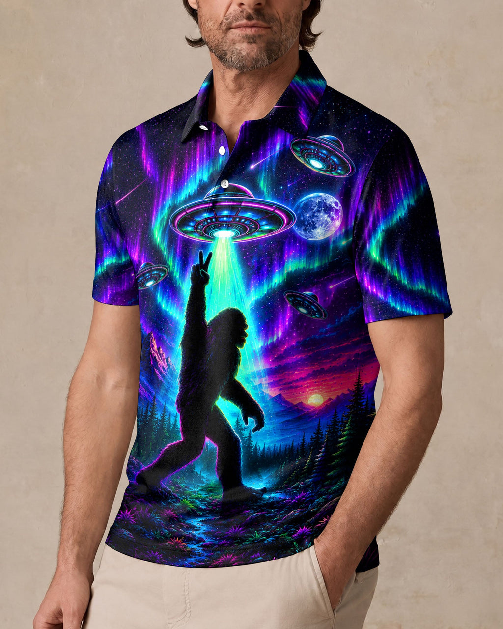 BIGFOOT UFO AURORA ALL OVER PRINT - TLHG0907262