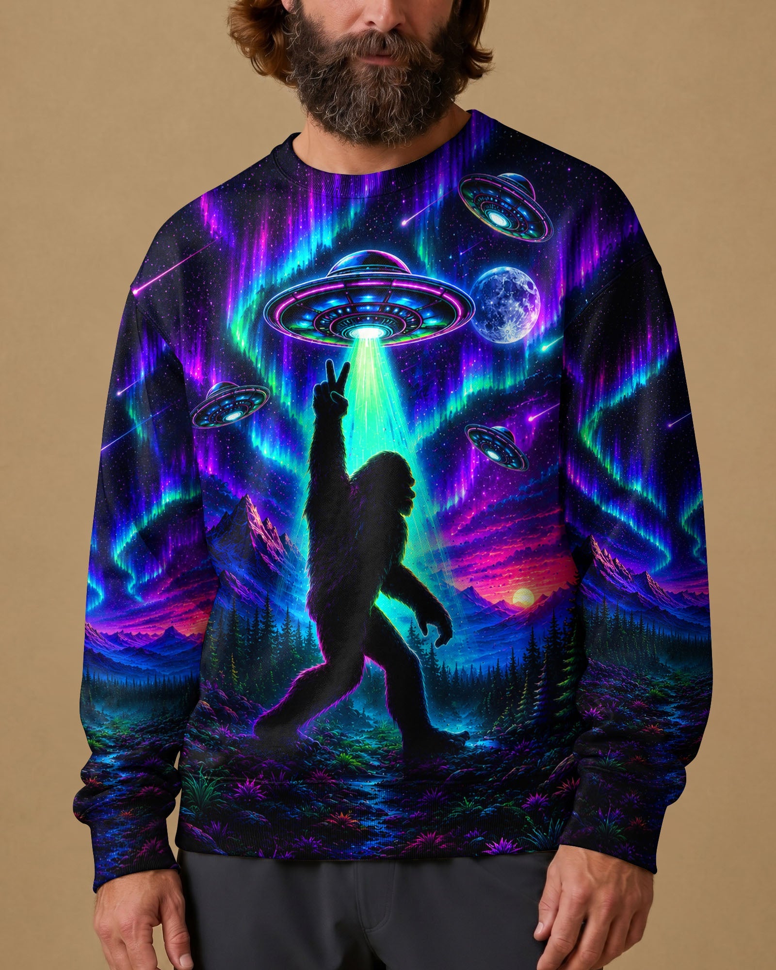 BIGFOOT UFO AURORA ALL OVER PRINT - TLHG0907262