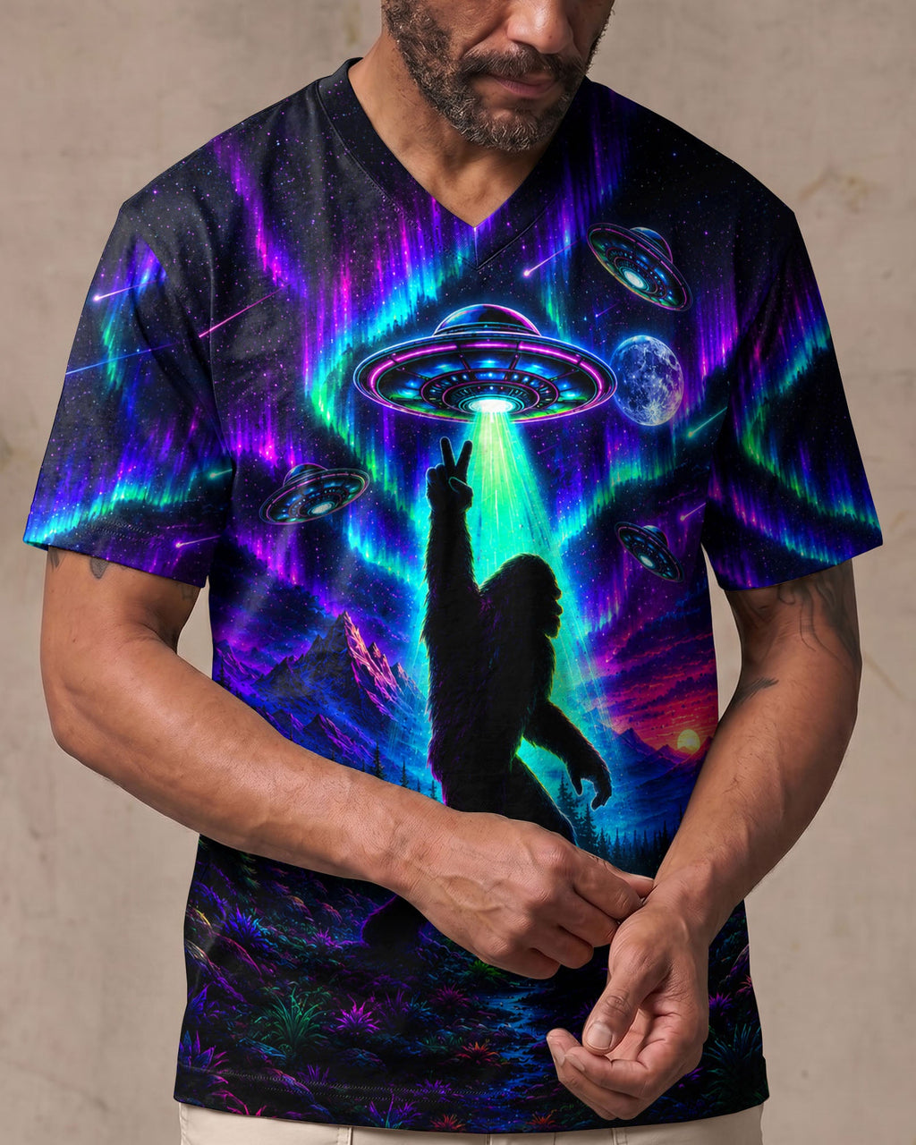 BIGFOOT UFO AURORA ALL OVER PRINT - TLHG0907262