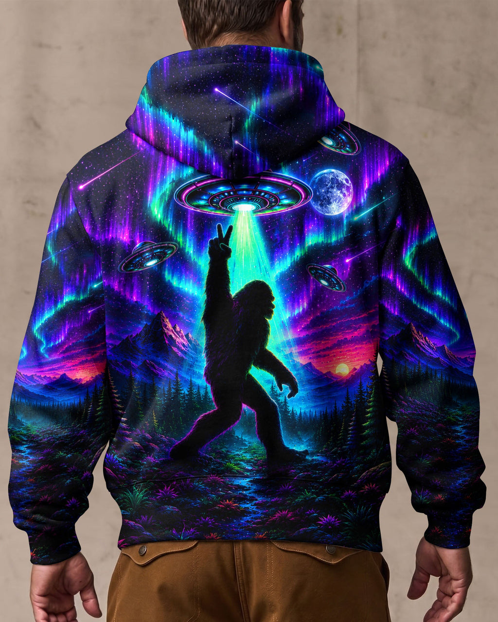 BIGFOOT UFO AURORA ALL OVER PRINT - TLHG0907262