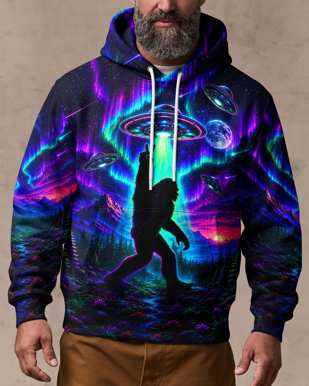 BIGFOOT UFO AURORA ALL OVER PRINT - TLHG0907262