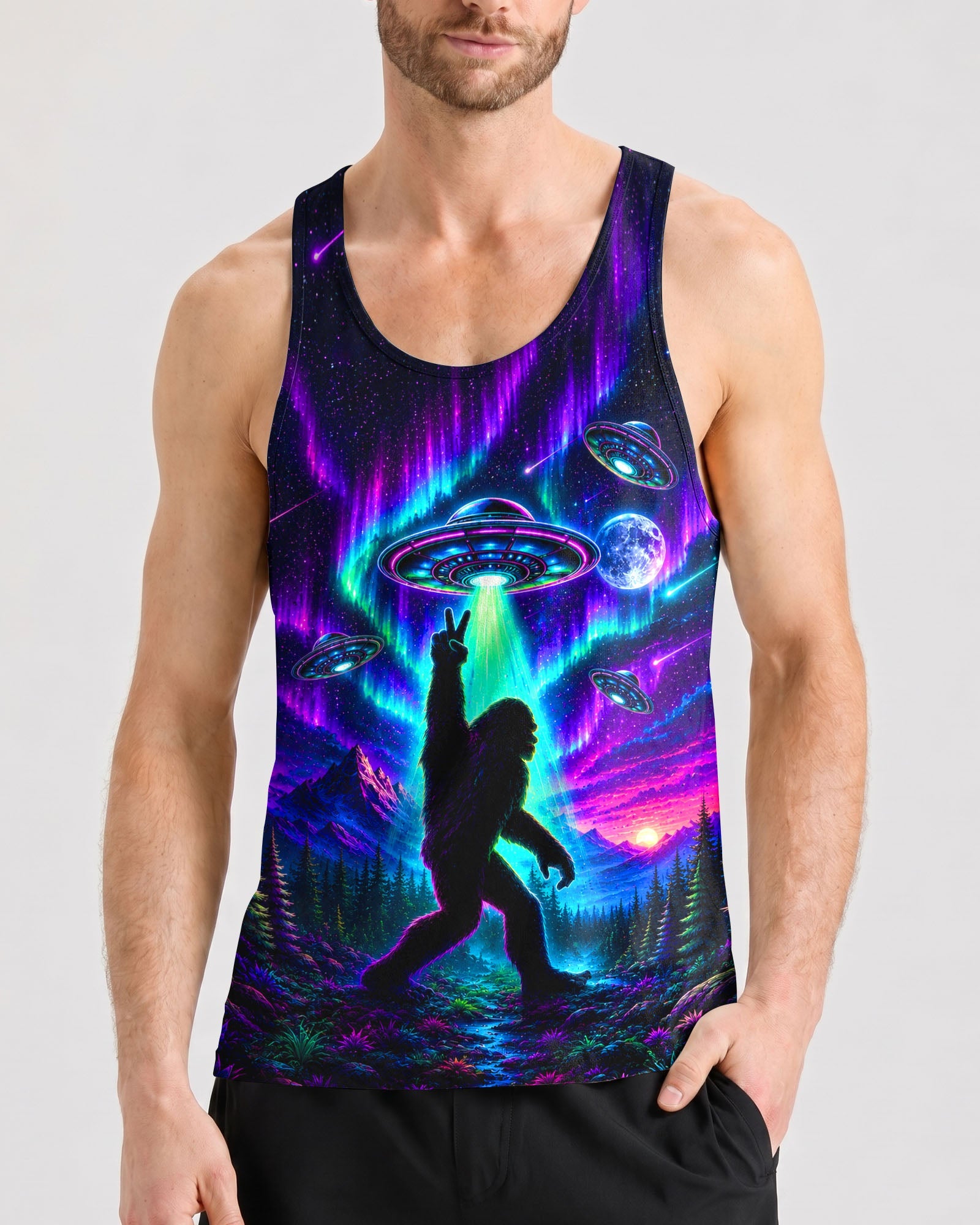 BIGFOOT UFO AURORA ALL OVER PRINT - TLHG0907262