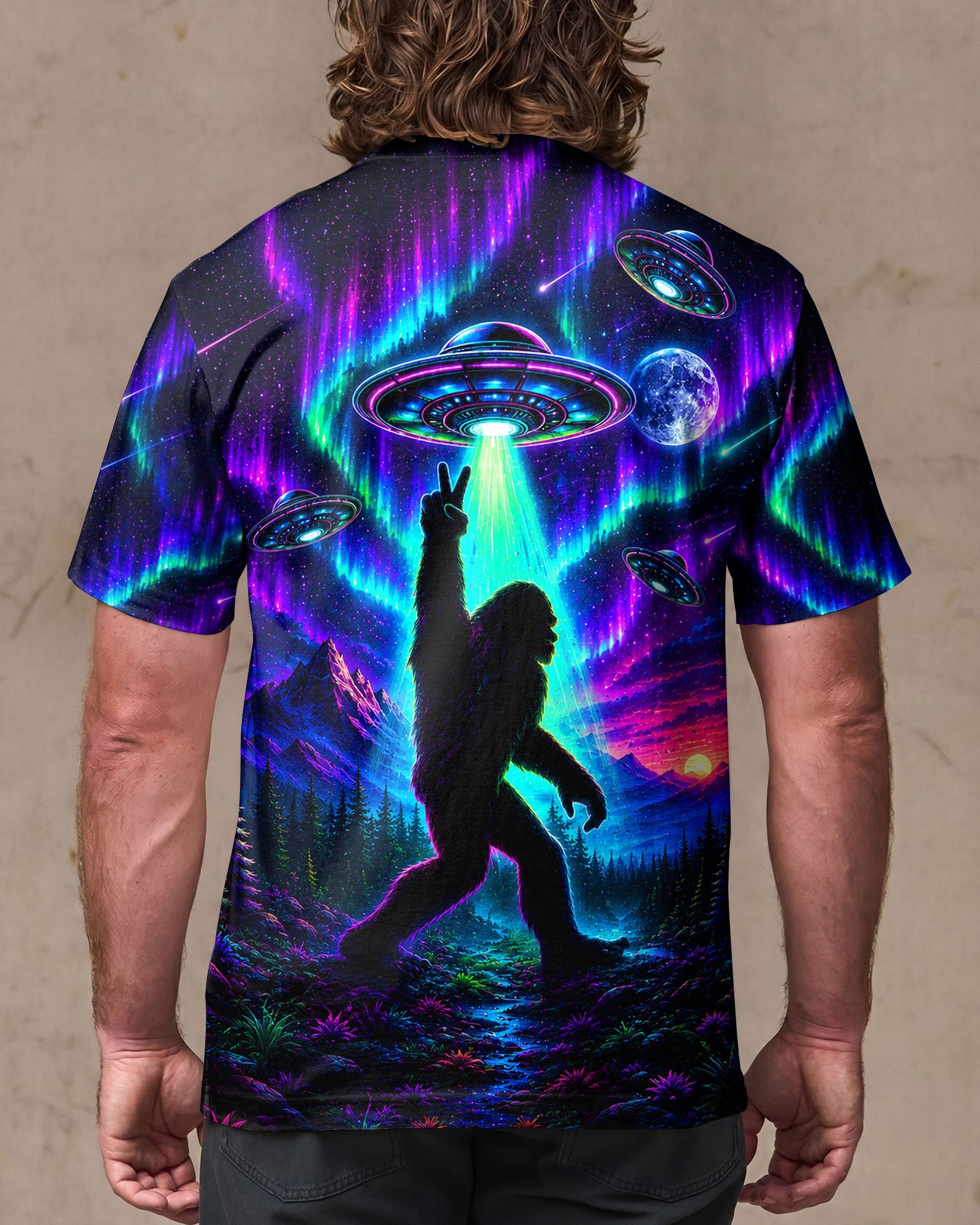 BIGFOOT UFO AURORA ALL OVER PRINT - TLHG0907262