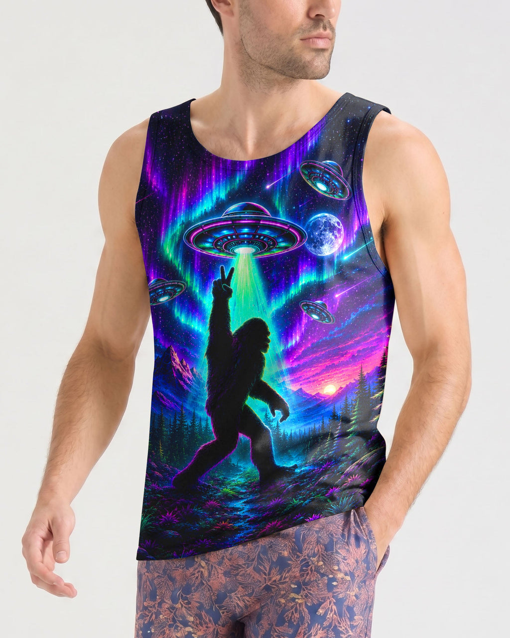 BIGFOOT UFO AURORA ALL OVER PRINT - TLHG0907262