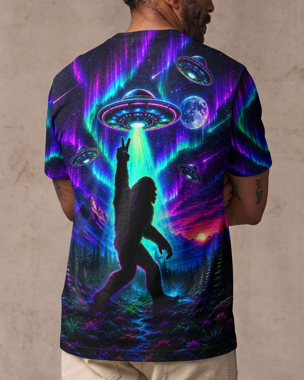 BIGFOOT UFO AURORA ALL OVER PRINT - TLHG0907262