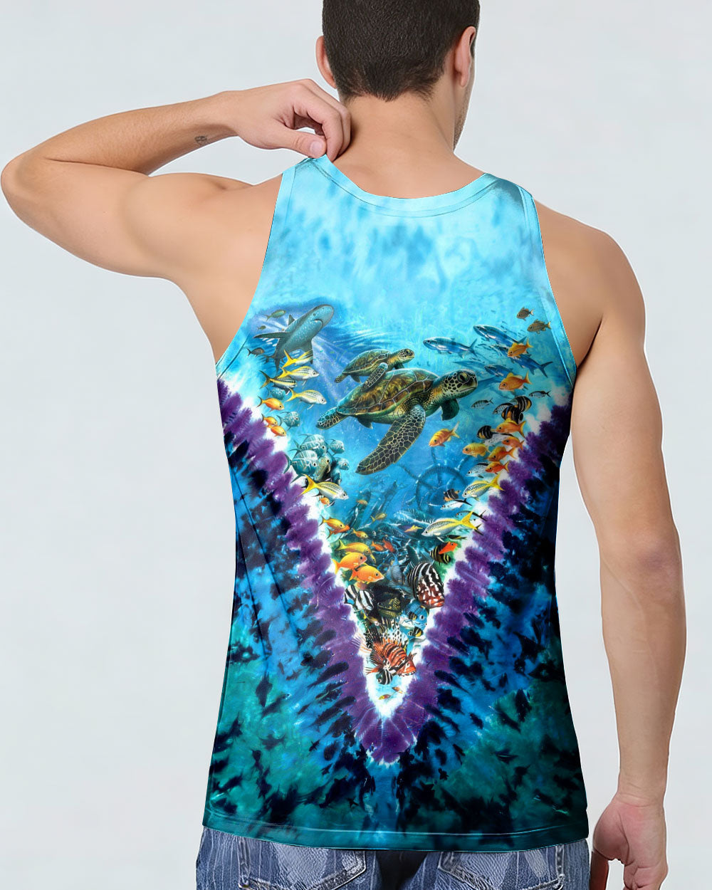 TURTLES UNDERSEA V PATTERN  ALL OVER PRINT - TLHG1006262