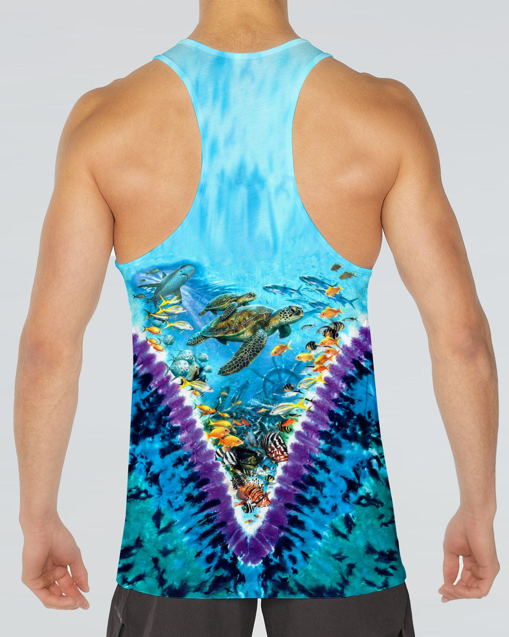 TURTLES UNDERSEA V PATTERN  ALL OVER PRINT - TLHG1006262