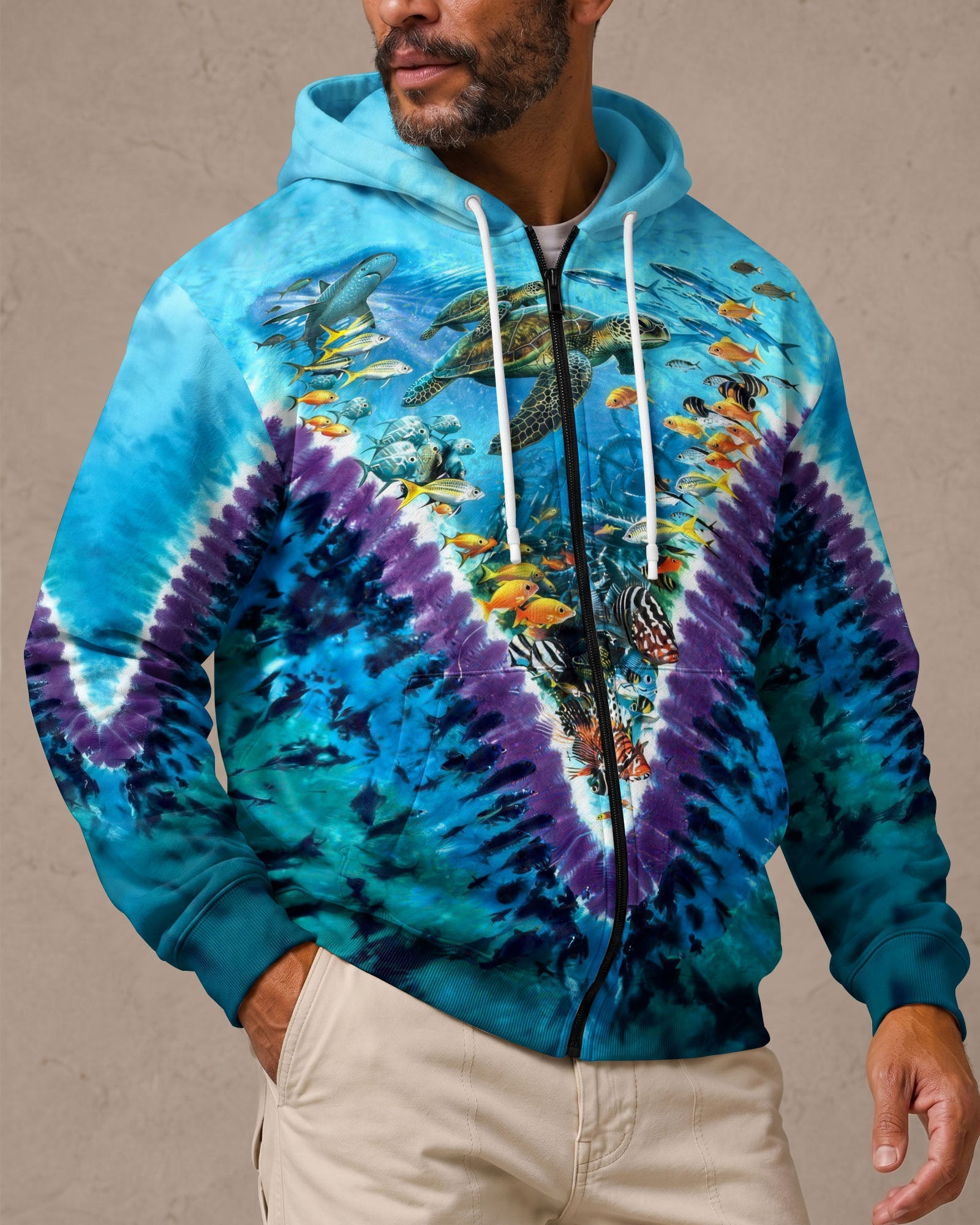 TURTLES UNDERSEA V PATTERN  ALL OVER PRINT - TLHG1006262