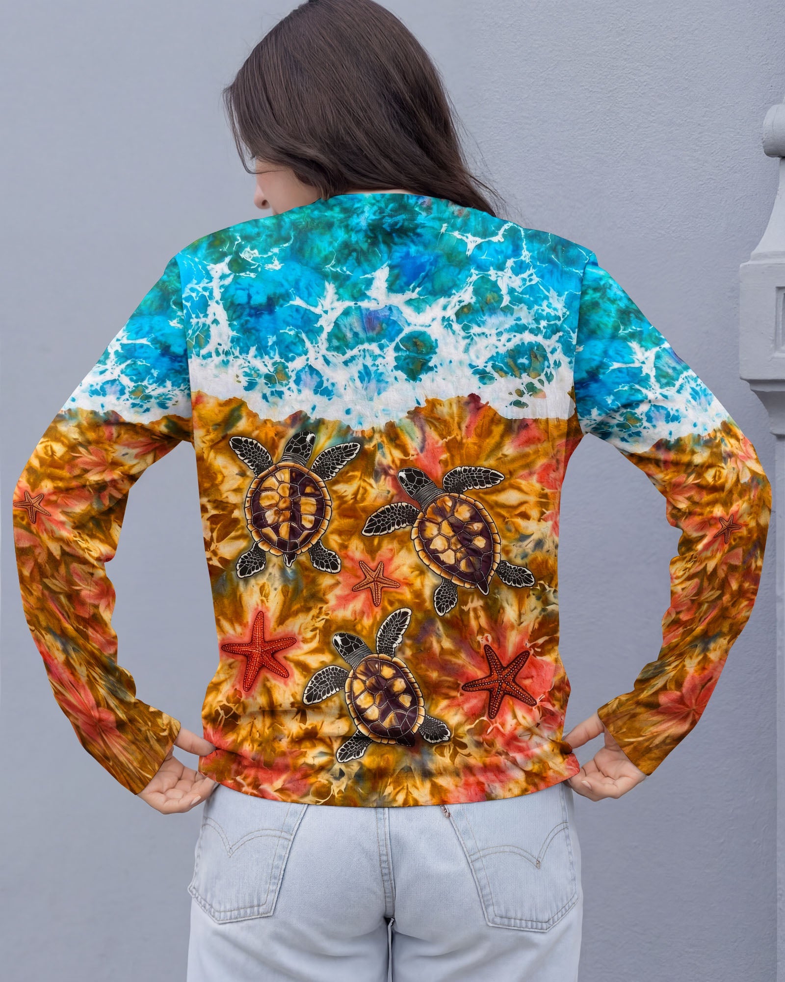 SEA TURTLE SALTY WAVES ALL OVER PRINT - TLHG1404262