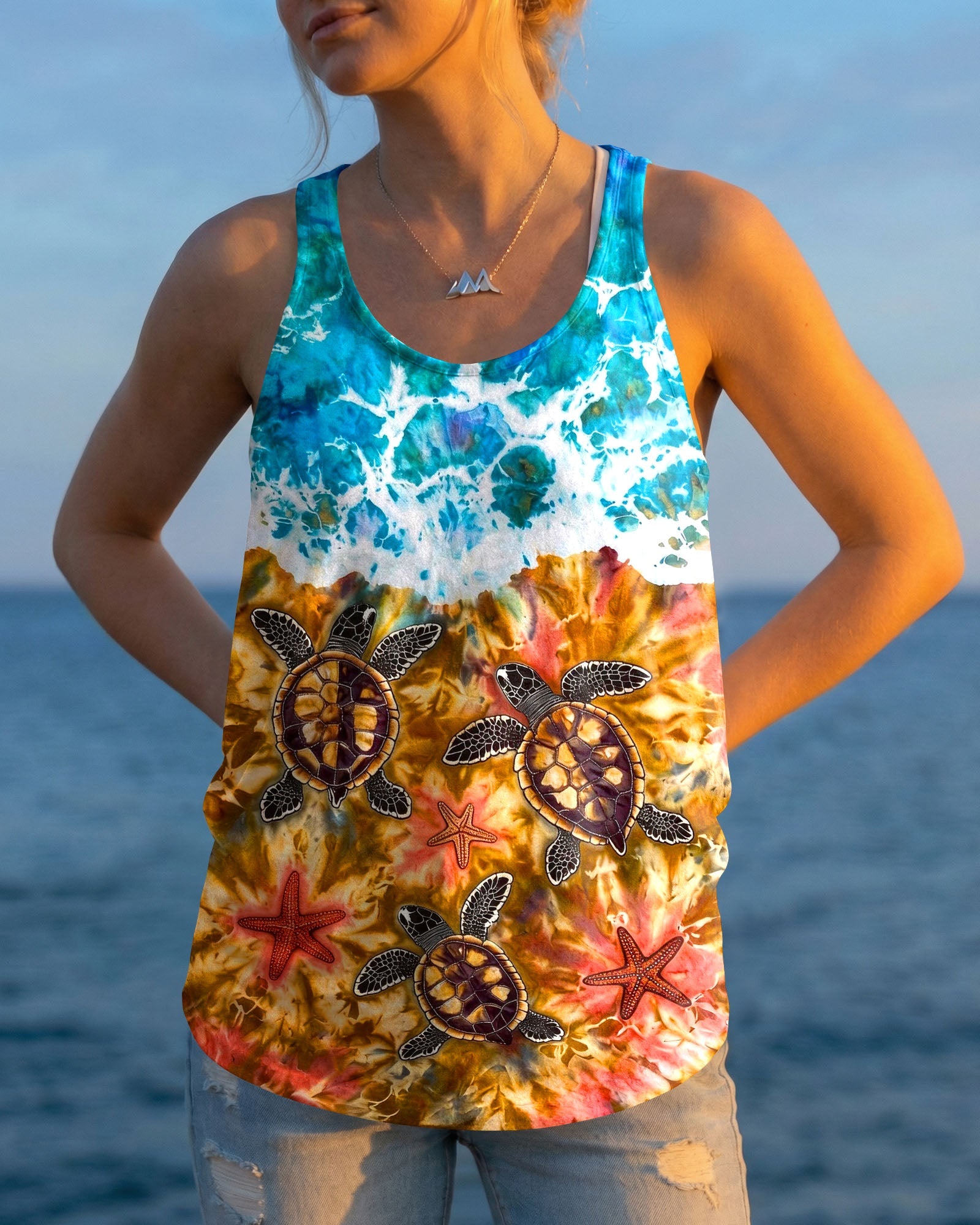 SEA TURTLE SALTY WAVES ALL OVER PRINT - TLHG1404262