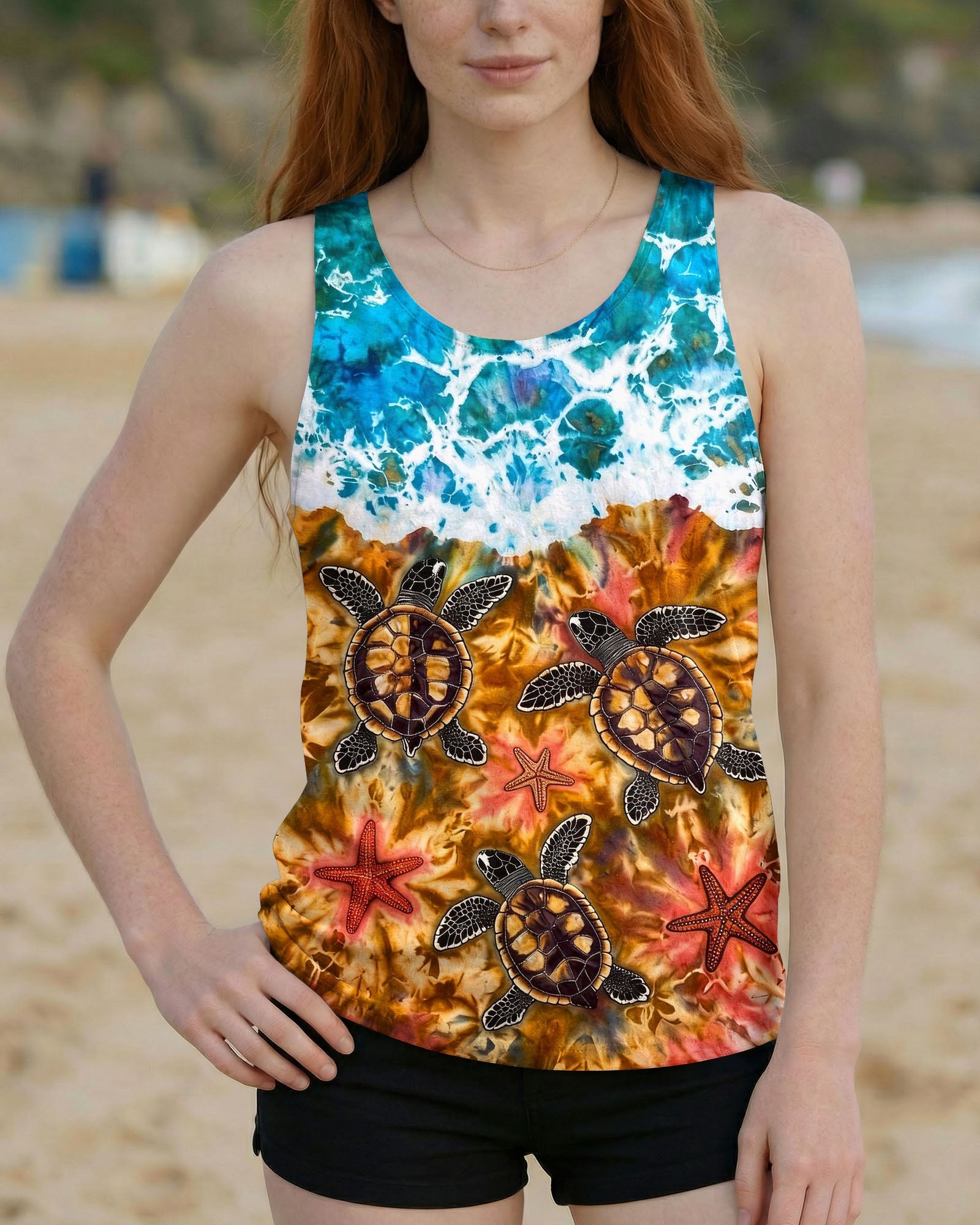 SEA TURTLE SALTY WAVES ALL OVER PRINT - TLHG1404262