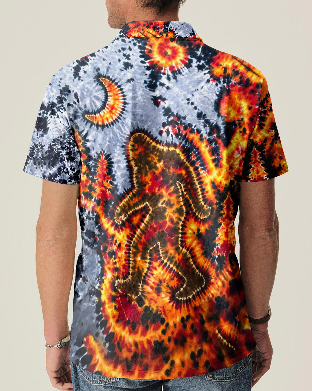 BIGFOOT IN FOREST CRESCENT MOON  ALL OVER PRINT - TLHG1505262