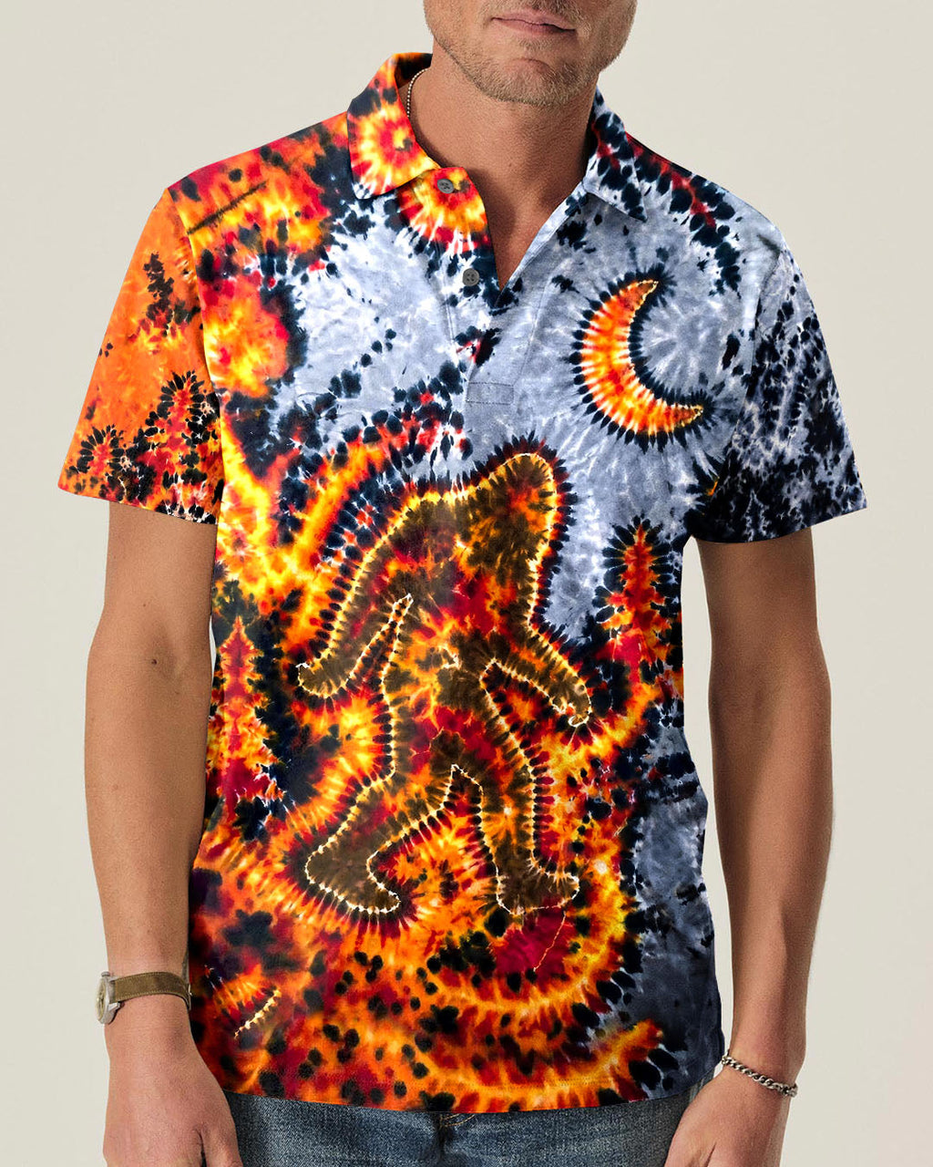 BIGFOOT IN FOREST CRESCENT MOON  ALL OVER PRINT - TLHG1505262