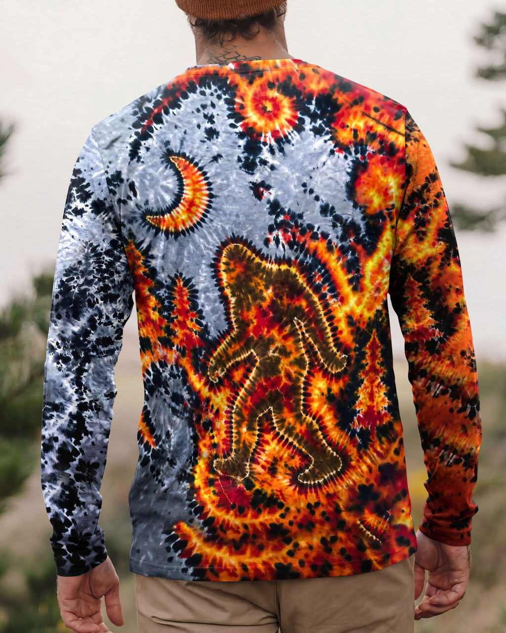 BIGFOOT IN FOREST CRESCENT MOON  ALL OVER PRINT - TLHG1505262