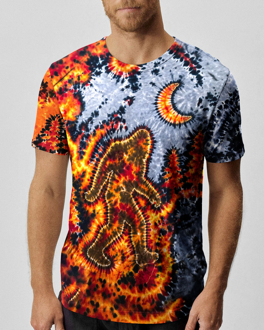BIGFOOT IN FOREST CRESCENT MOON  ALL OVER PRINT - TLHG1505262