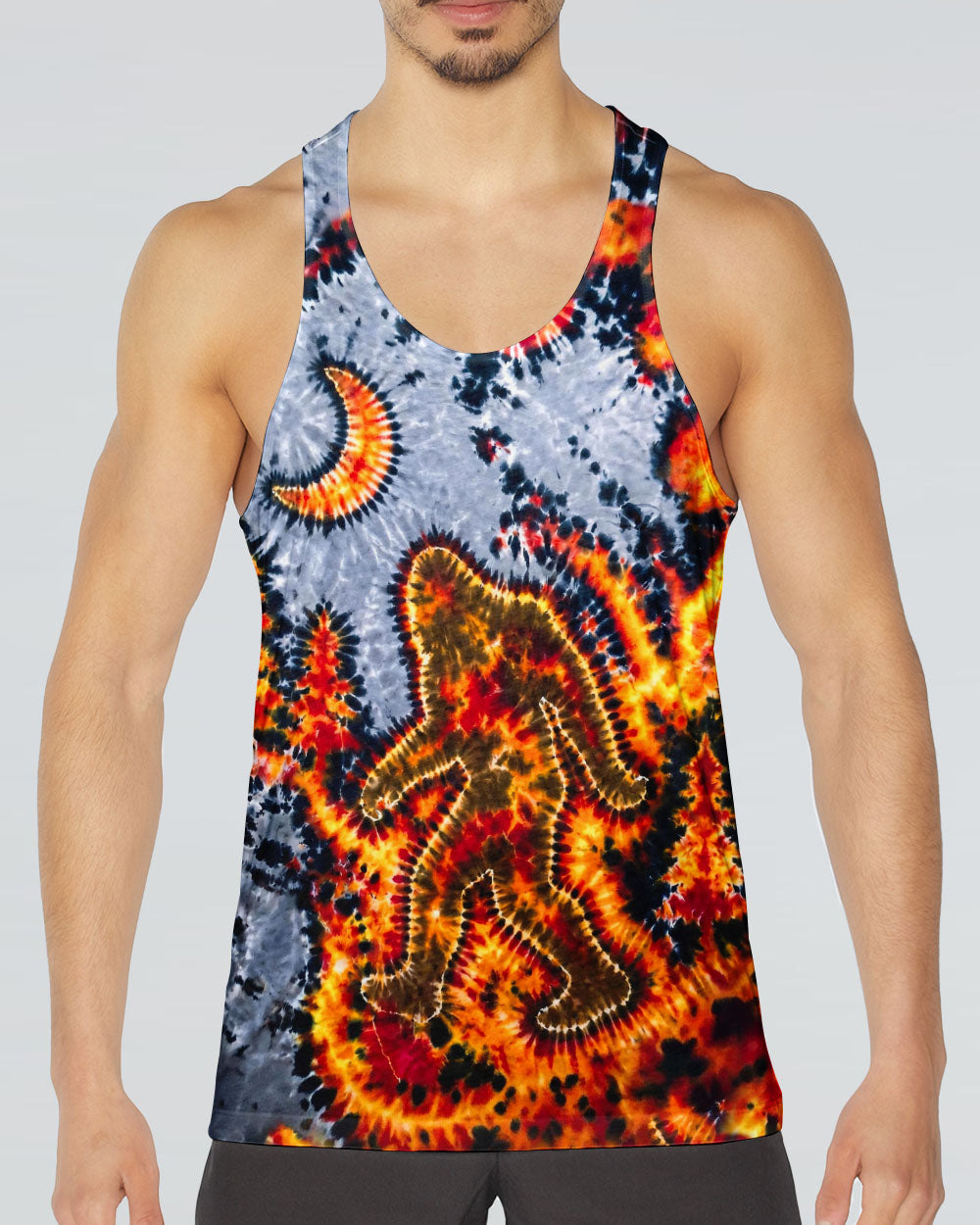 BIGFOOT IN FOREST CRESCENT MOON  ALL OVER PRINT - TLHG1505262