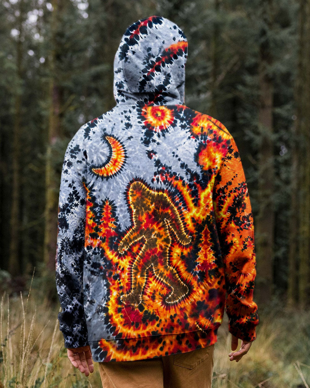 BIGFOOT IN FOREST CRESCENT MOON  ALL OVER PRINT - TLHG1505262