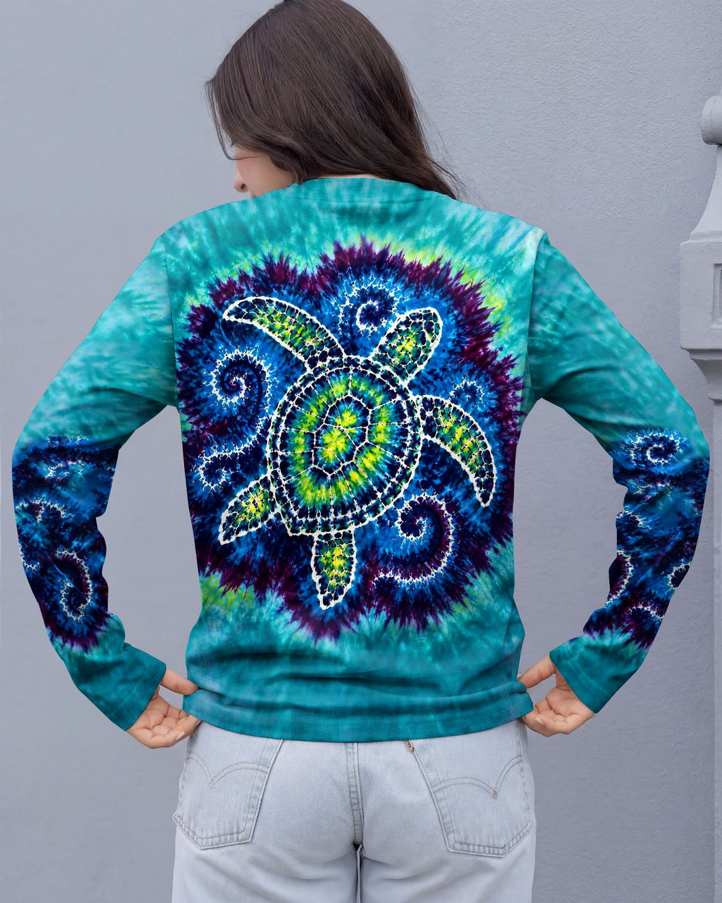 SEA TURTLE WAVES SWIRL ALL OVER PRINT - TLHG1805263