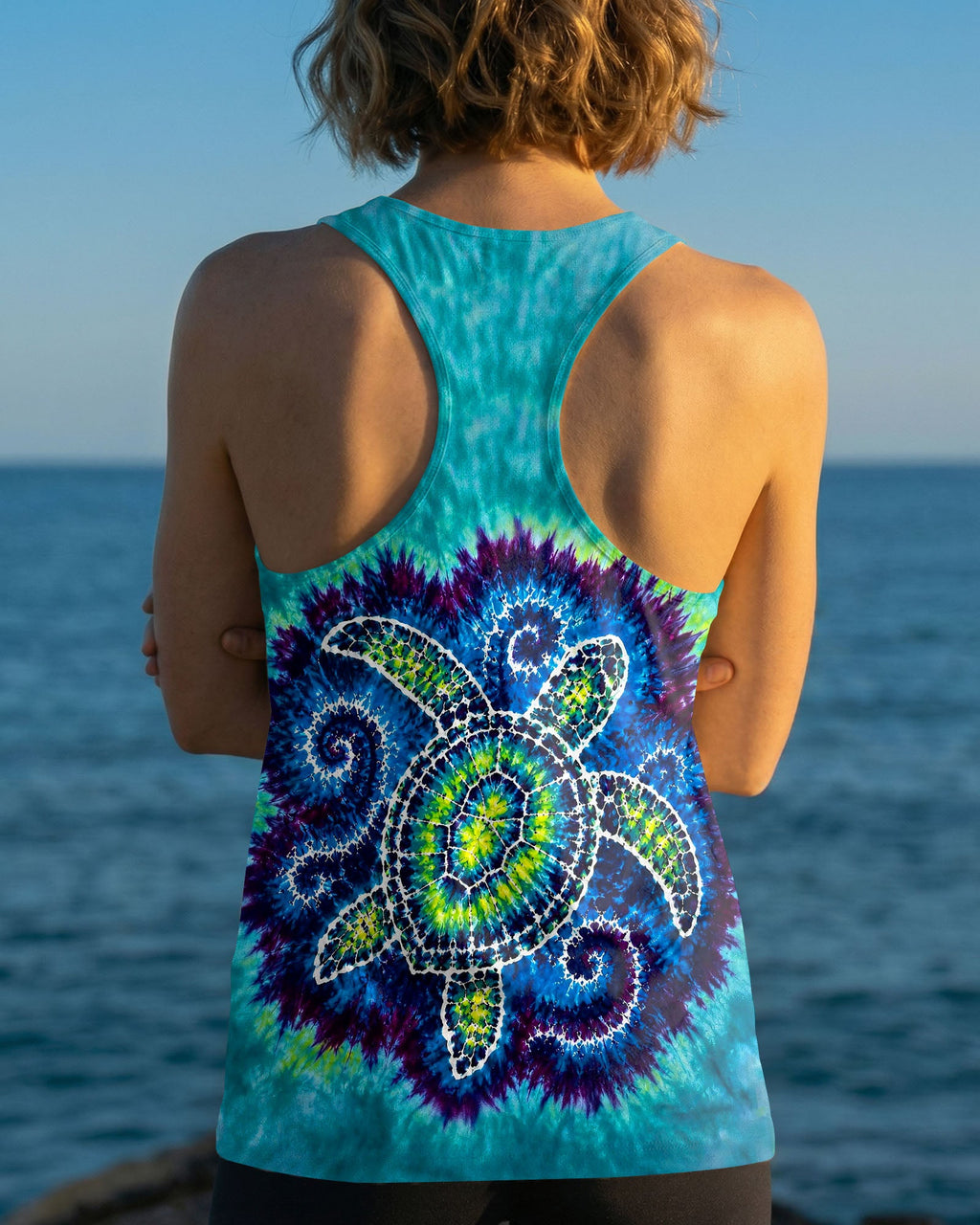 SEA TURTLE WAVES SWIRL ALL OVER PRINT - TLHG1805263
