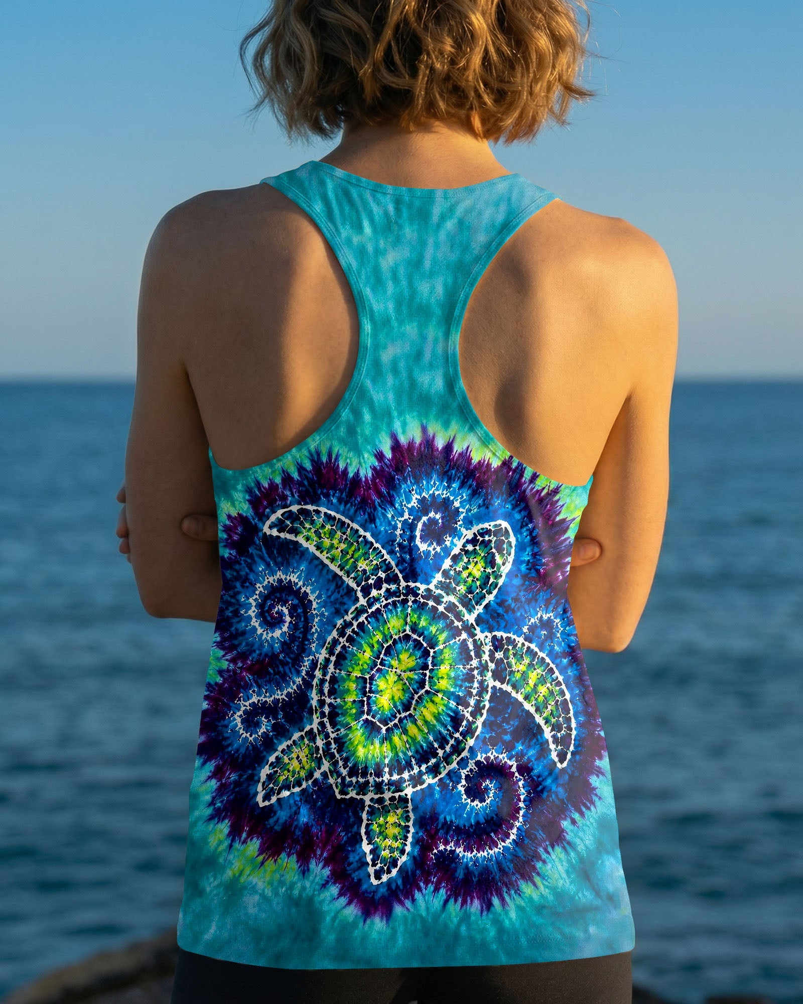 SEA TURTLE WAVES SWIRL ALL OVER PRINT - TLHG1805263