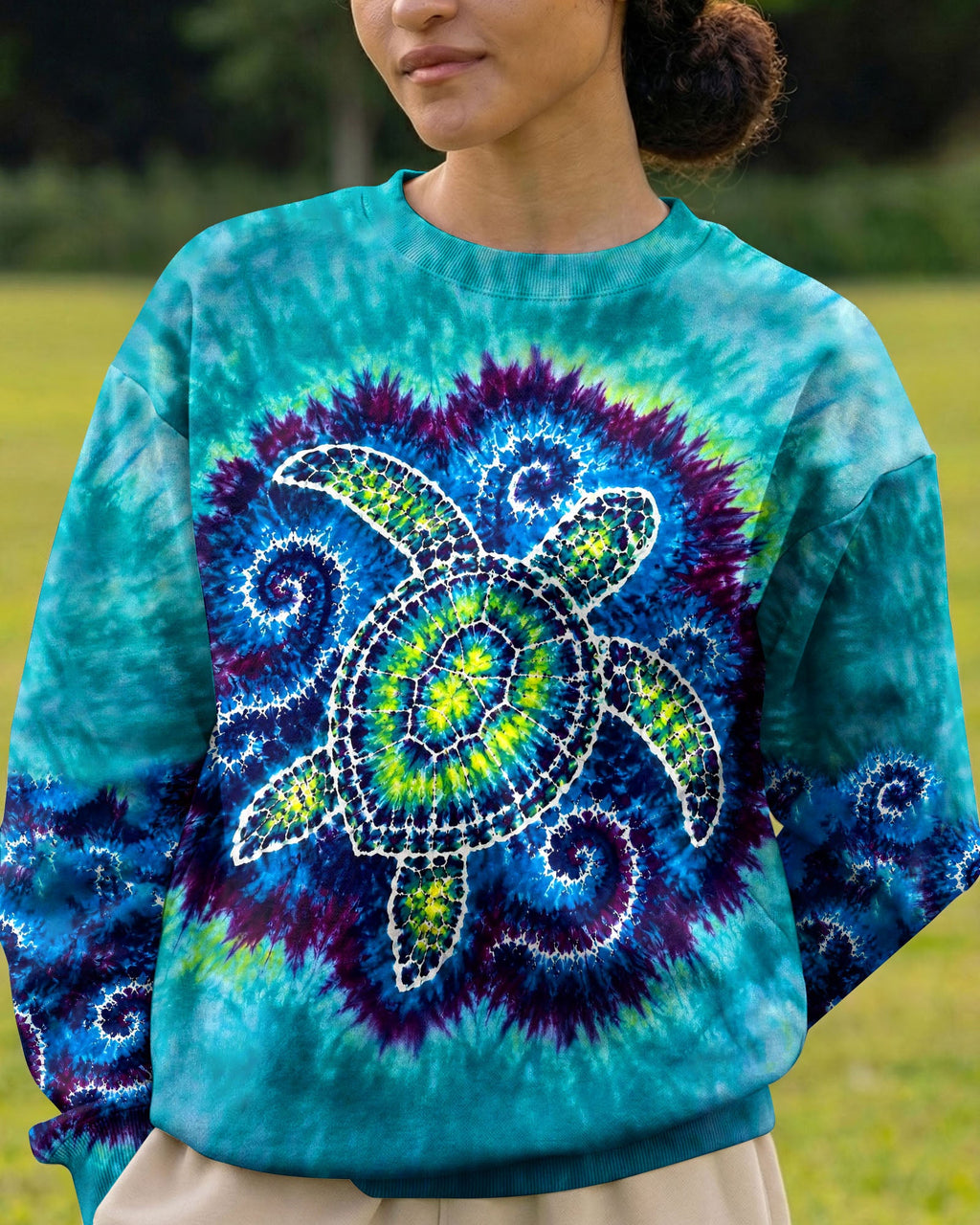 SEA TURTLE WAVES SWIRL ALL OVER PRINT - TLHG1805263