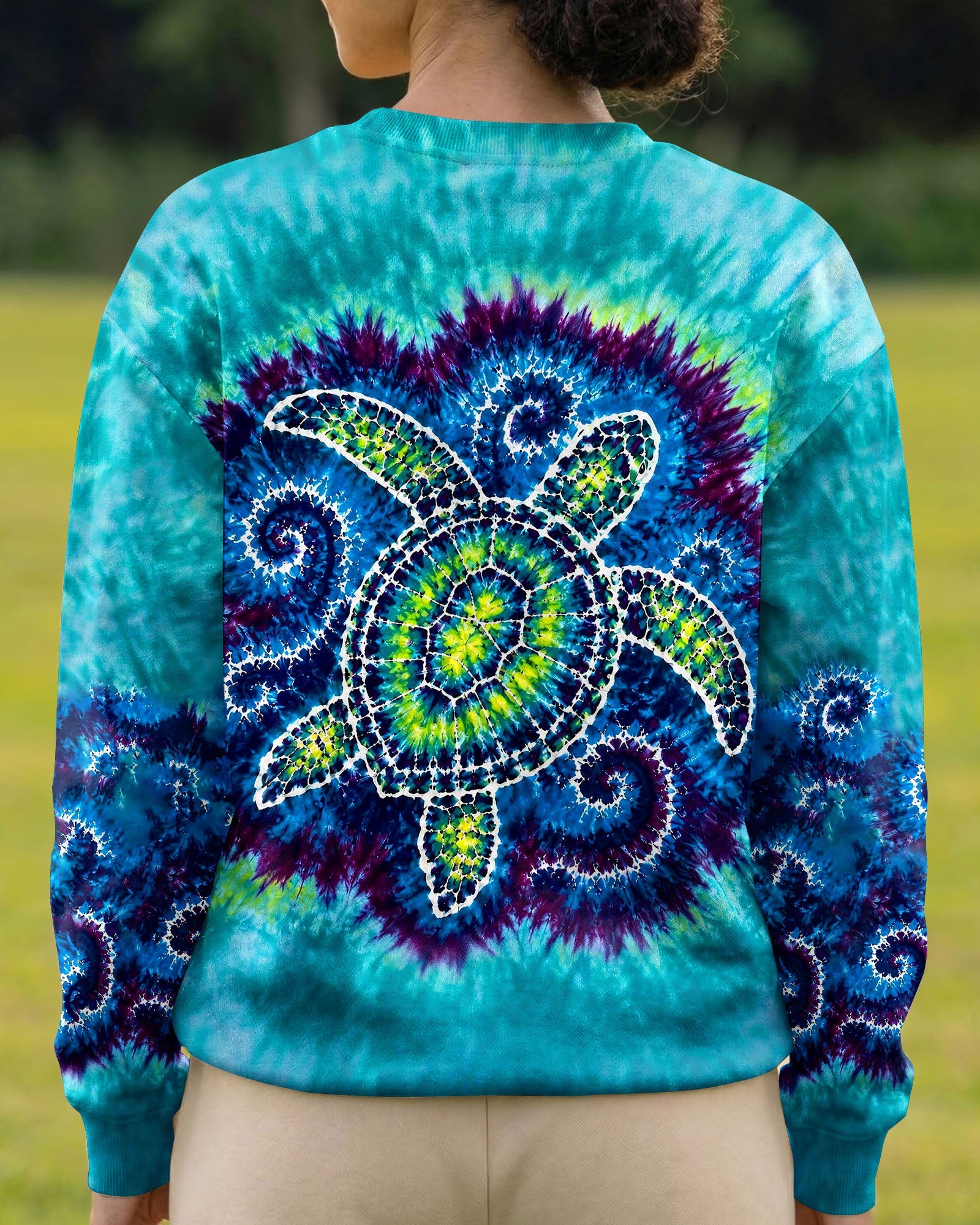 SEA TURTLE WAVES SWIRL ALL OVER PRINT - TLHG1805263