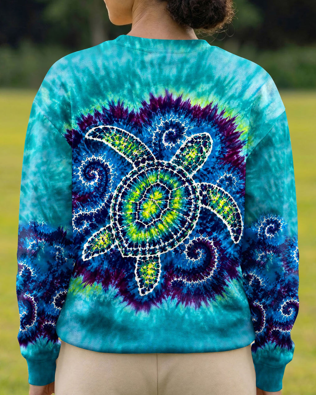 SEA TURTLE WAVES SWIRL ALL OVER PRINT - TLHG1805263