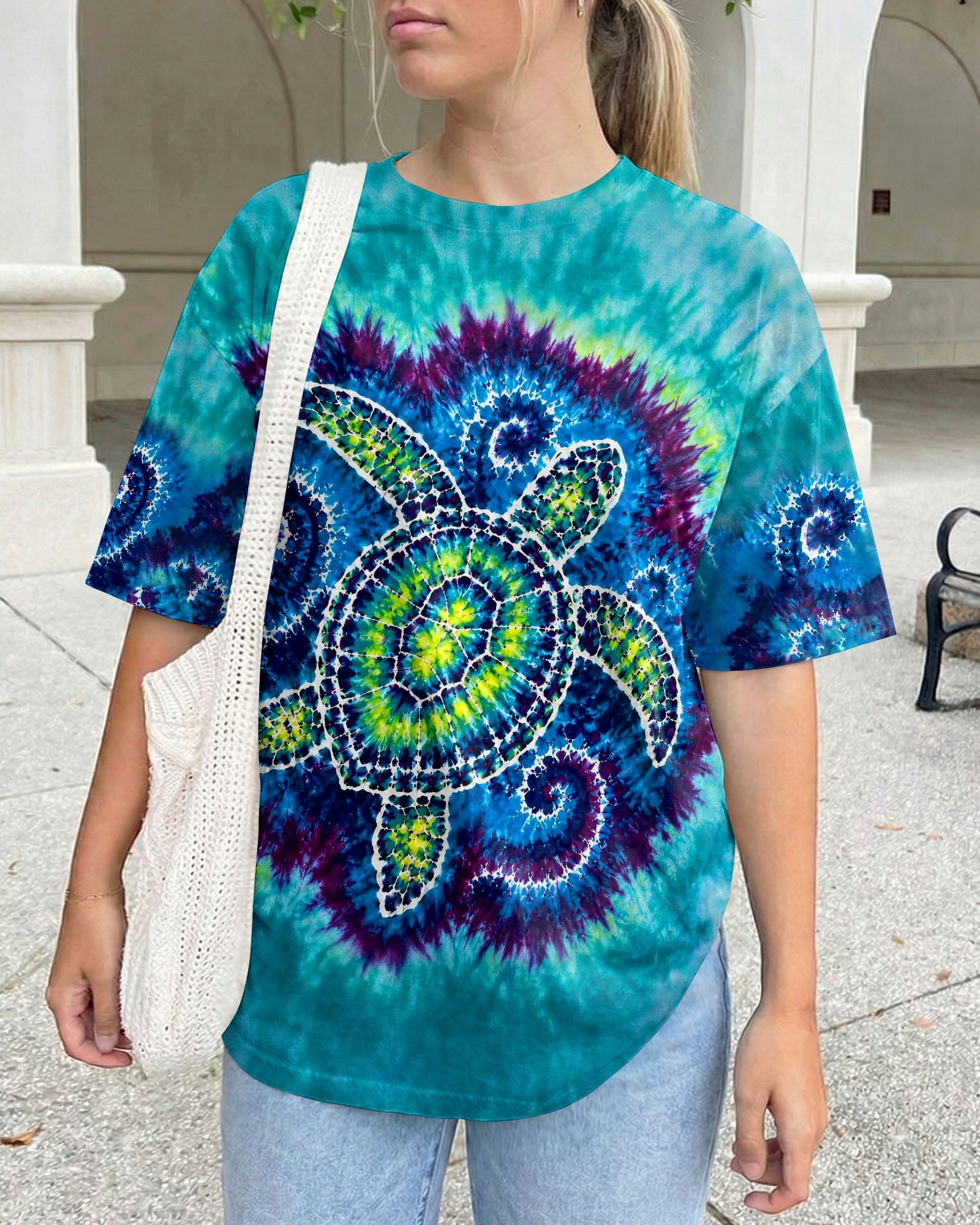 SEA TURTLE WAVES SWIRL ALL OVER PRINT - TLHG1805263