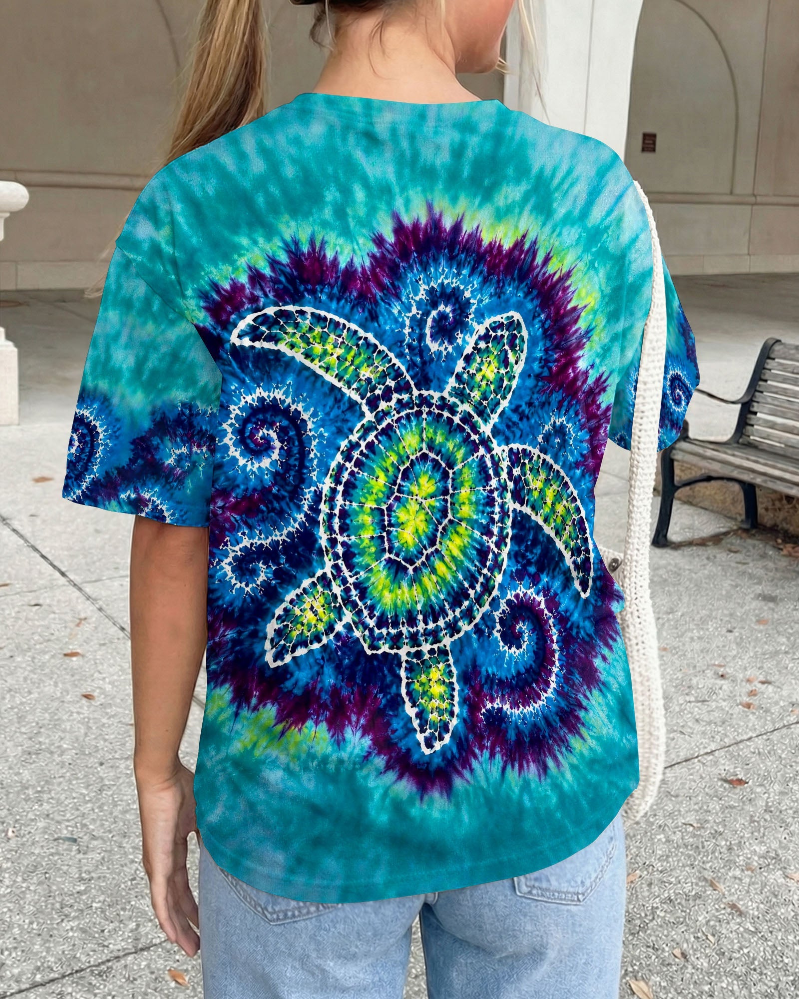 SEA TURTLE WAVES SWIRL ALL OVER PRINT - TLHG1805263