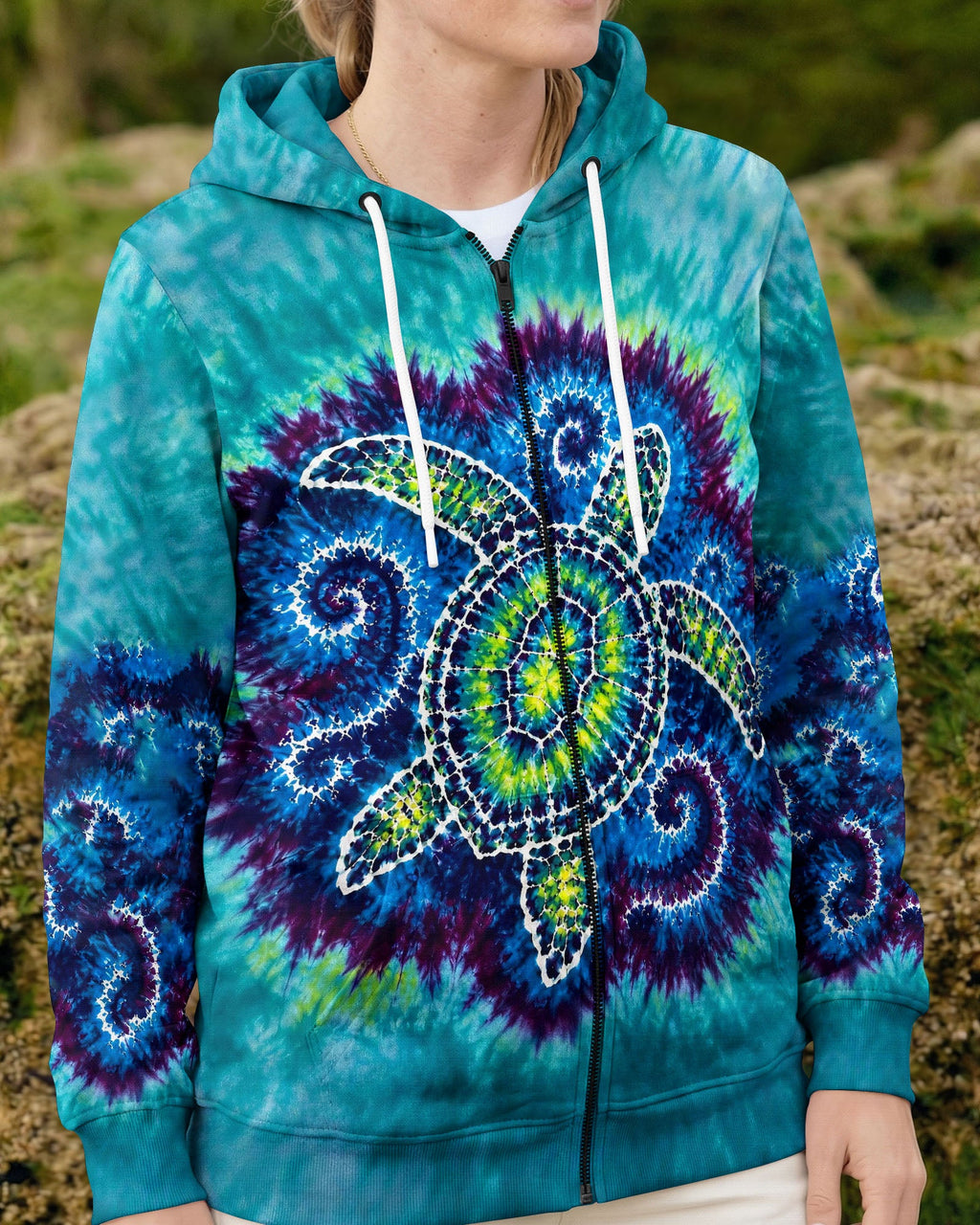SEA TURTLE WAVES SWIRL ALL OVER PRINT - TLHG1805263