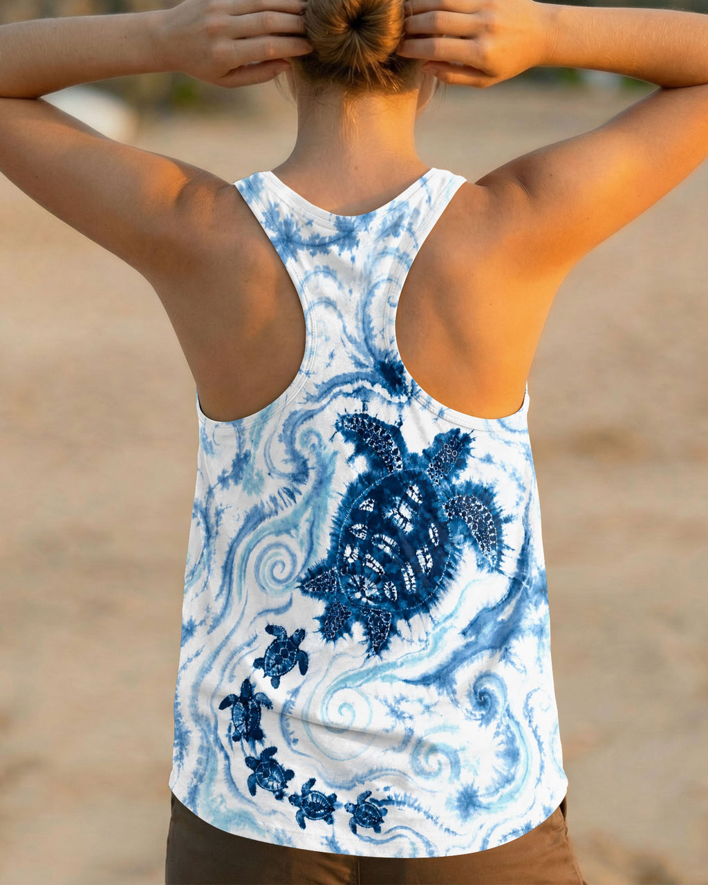 SMELL THE SEA FEEL THE BREEZE TURTLE ART ALL OVER PRINT  - TLHG1906261