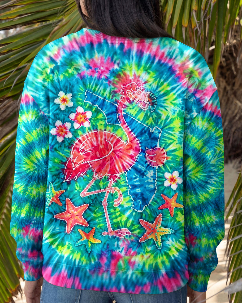 FLAMINGO BEACH FLORIDA MAP ALL OVER PRINT   - TLHG2406261