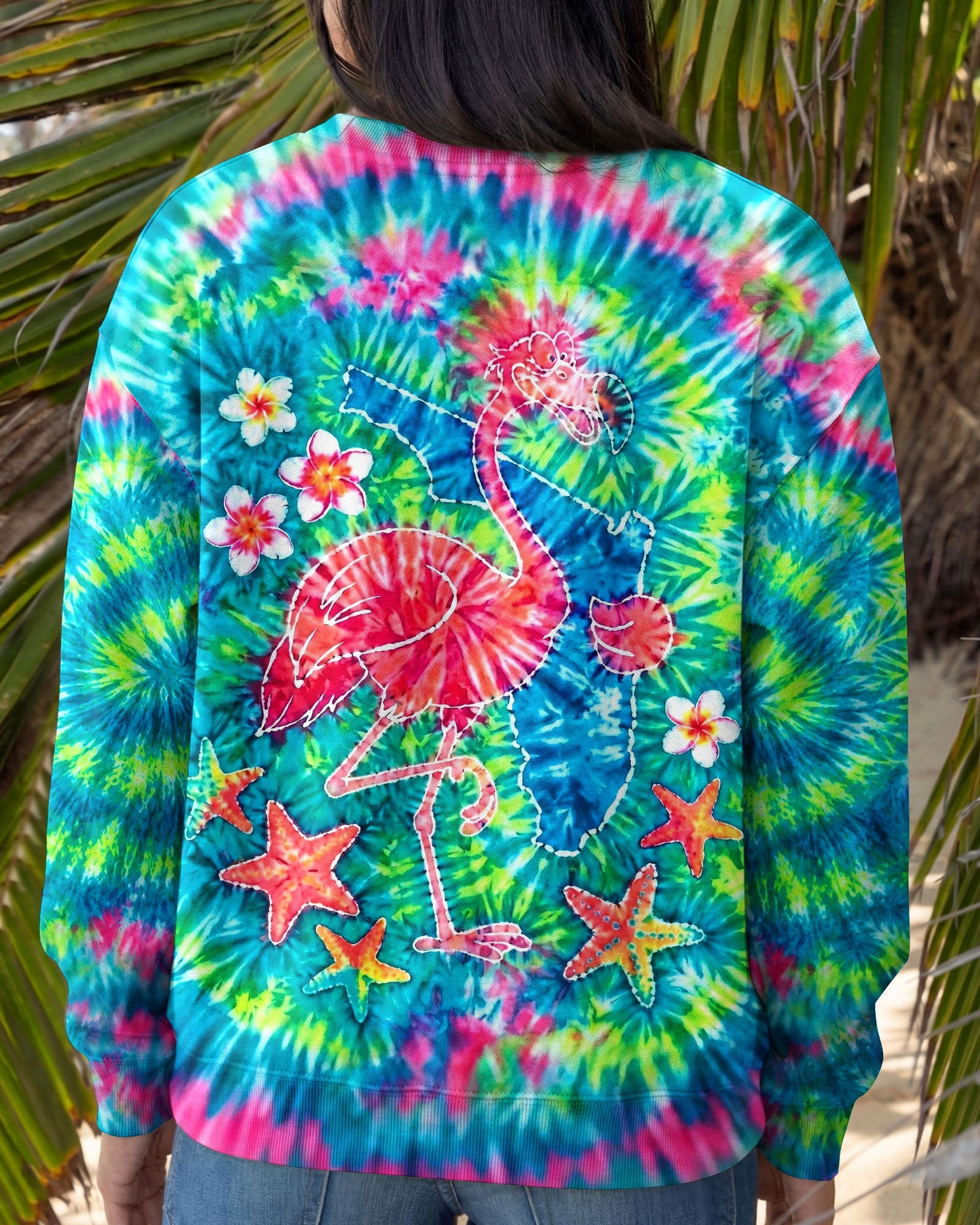 FLAMINGO BEACH FLORIDA MAP ALL OVER PRINT   - TLHG2406261