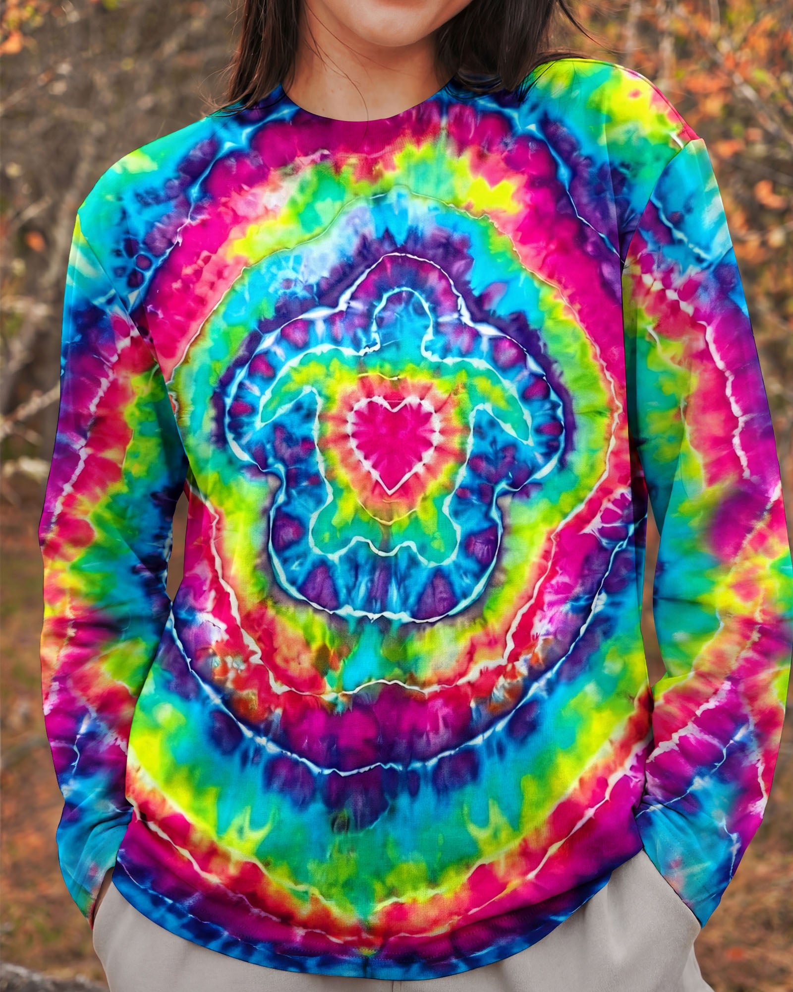 SEA TURTLE COLORFUL SWIRL ALL OVER PRINT - TLHG2606265